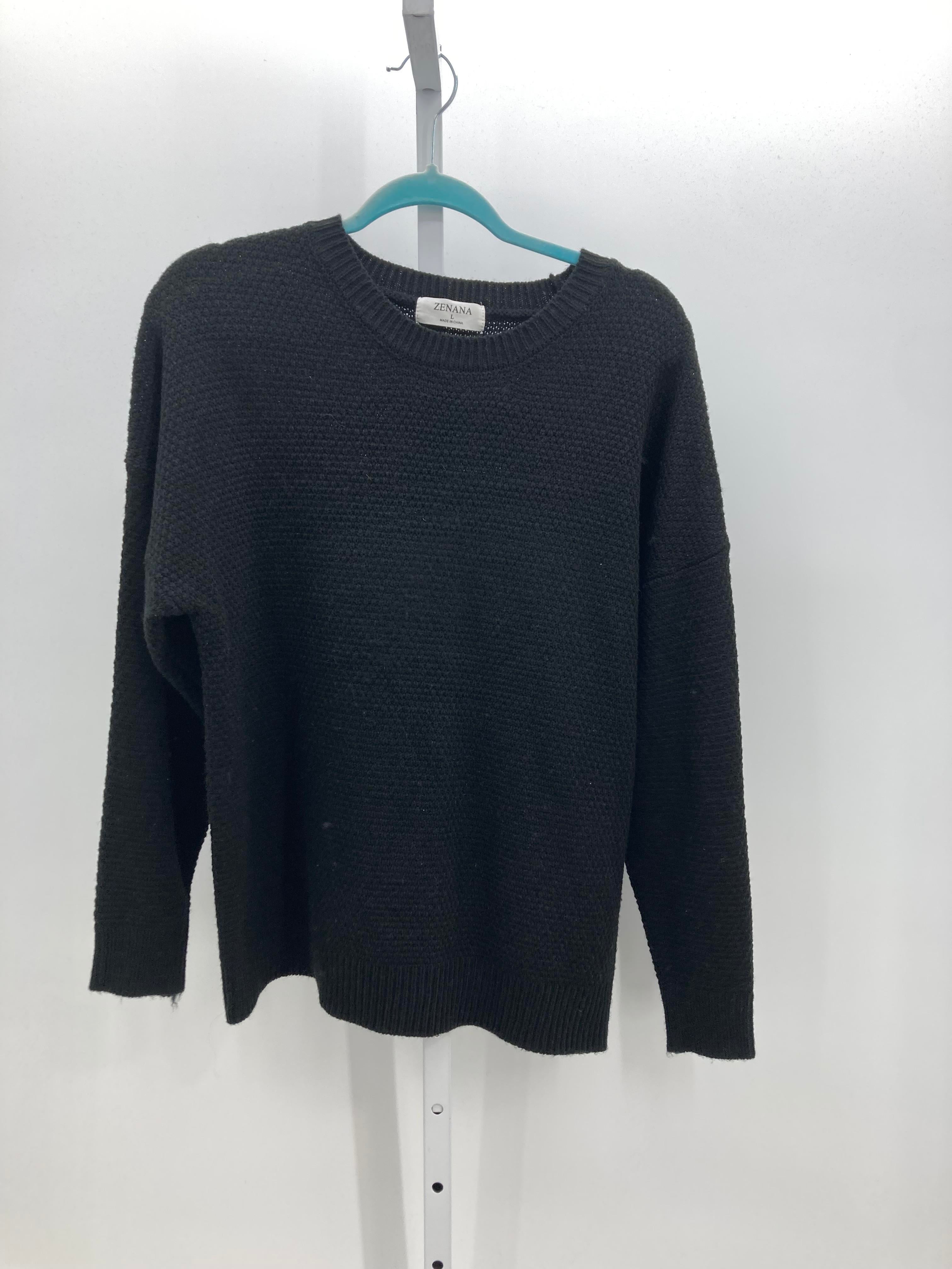 Zenana Size Large Misses Long Slv Sweater