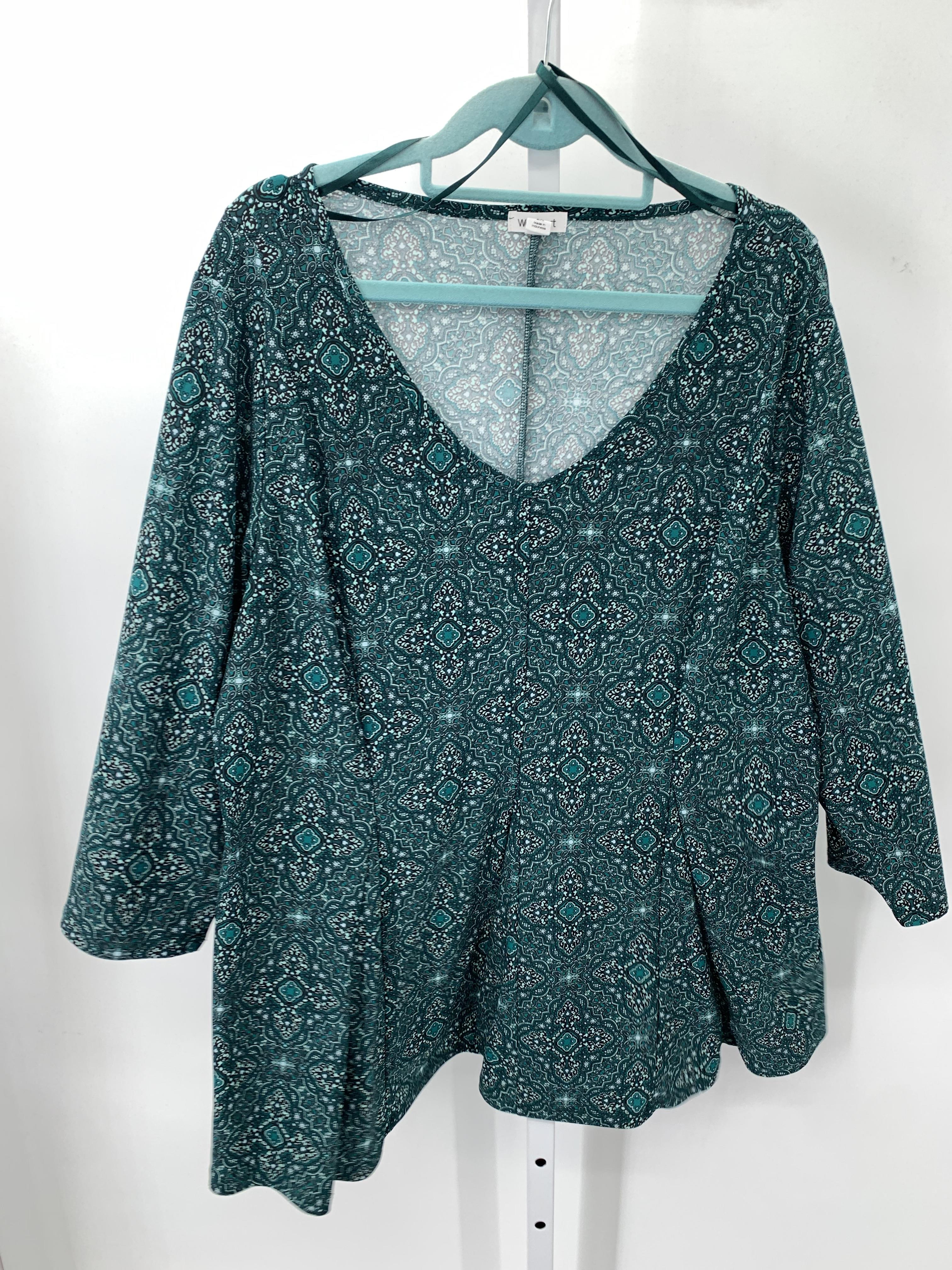 WestPoint Size 2X Womens 3/4 Sleeve Shirt