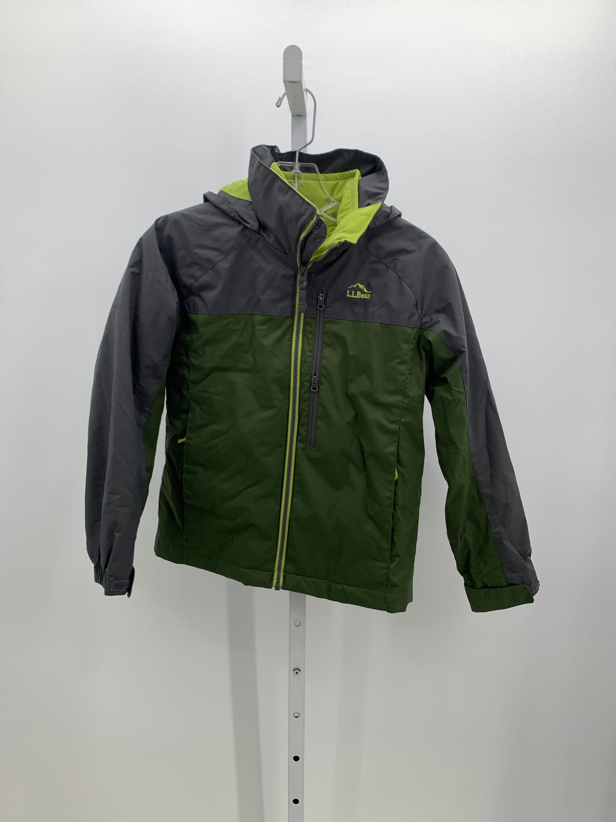 GREEN HOODED ZIP UP