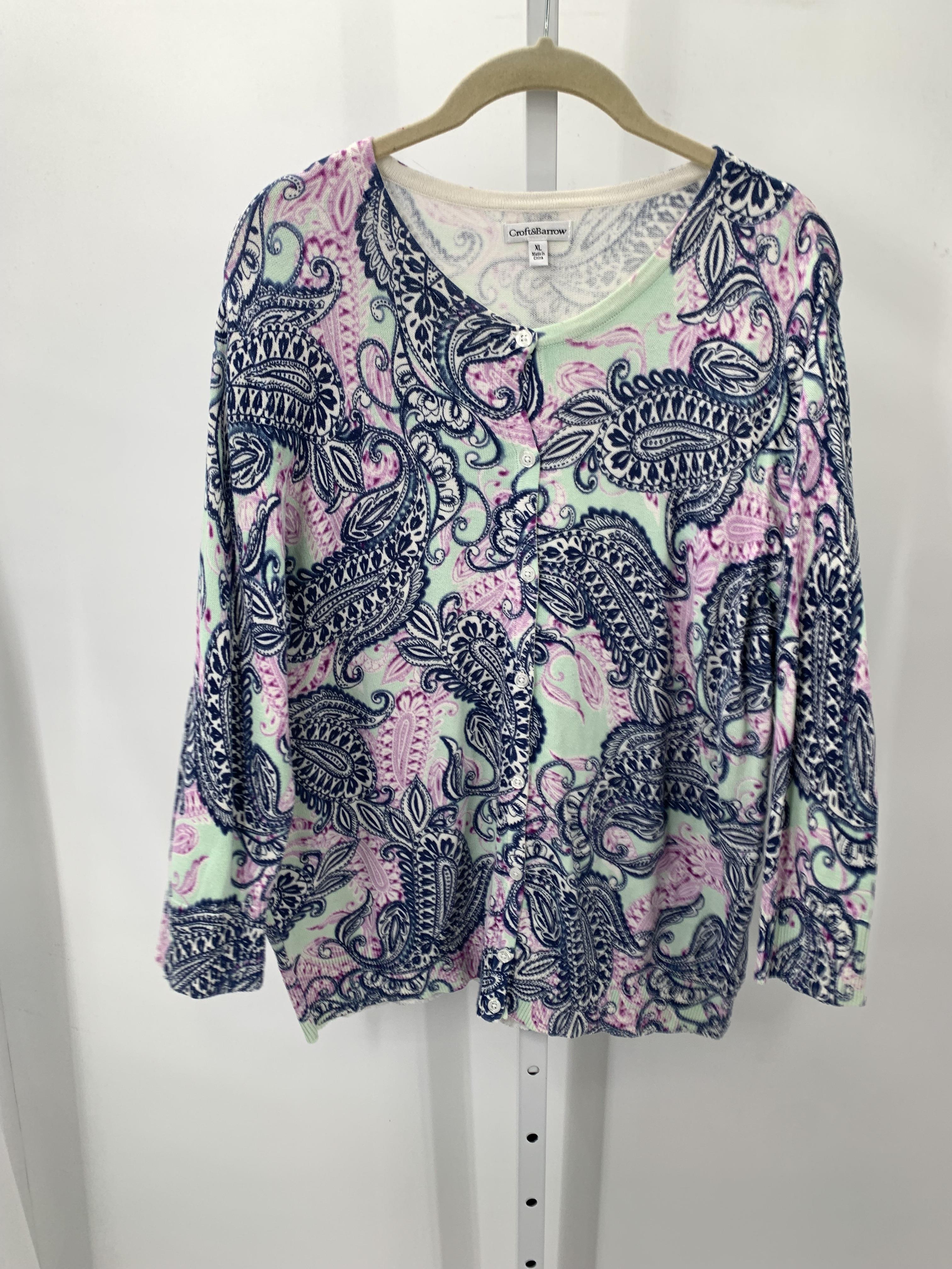 Croft & Barrow Size Extra Large Misses Long Slv Sweater