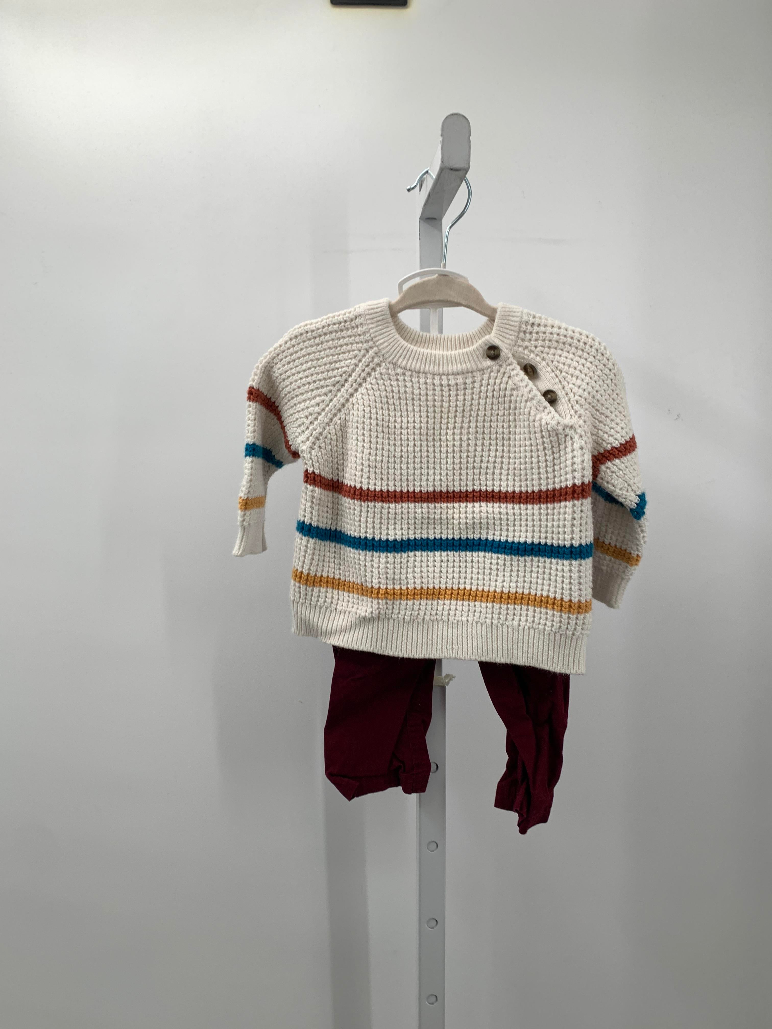 STRIPES WAFFLE KNIT SWEATER PURPLE PANTS