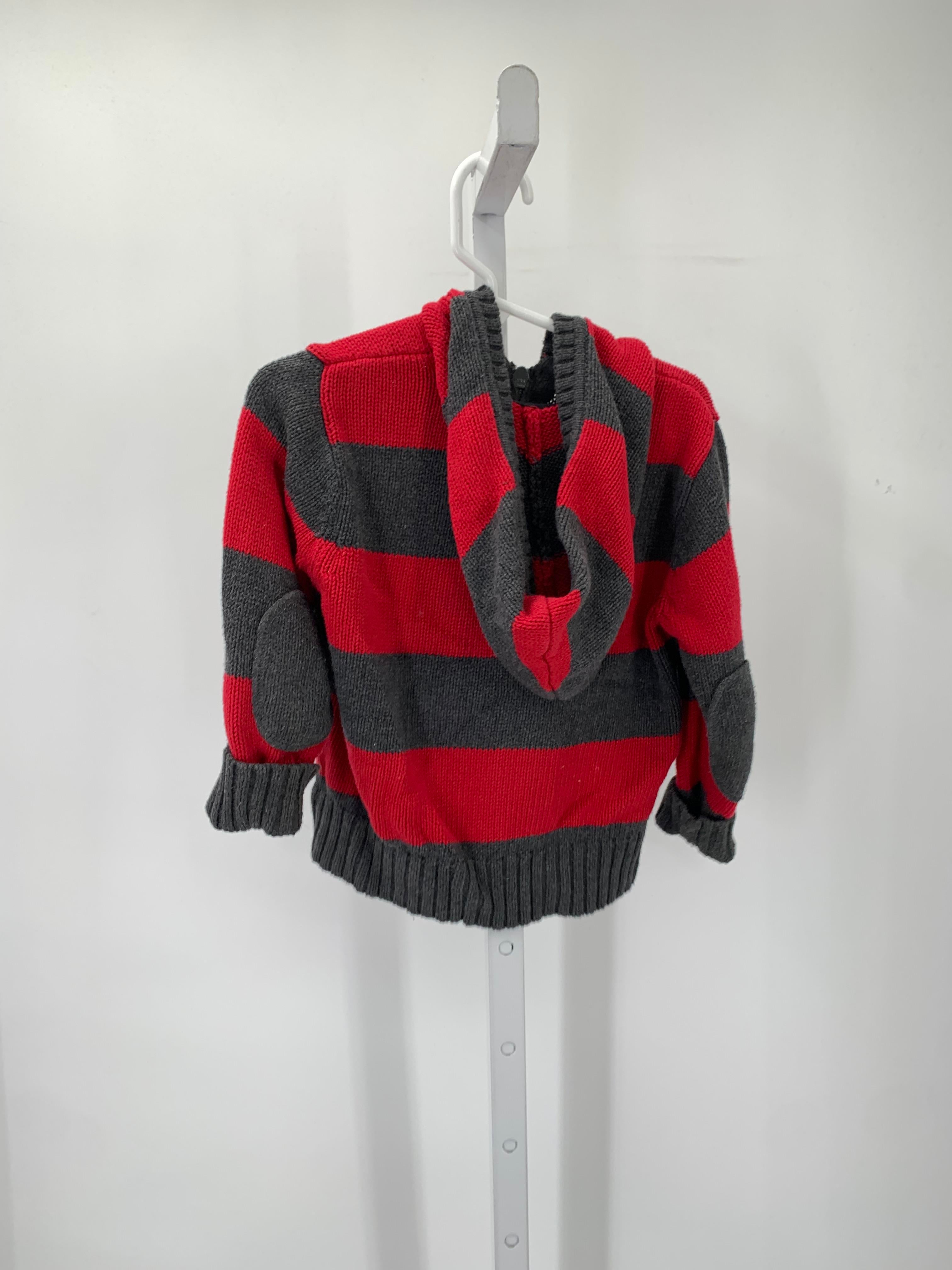 RED STRIPES HOODED ZIP