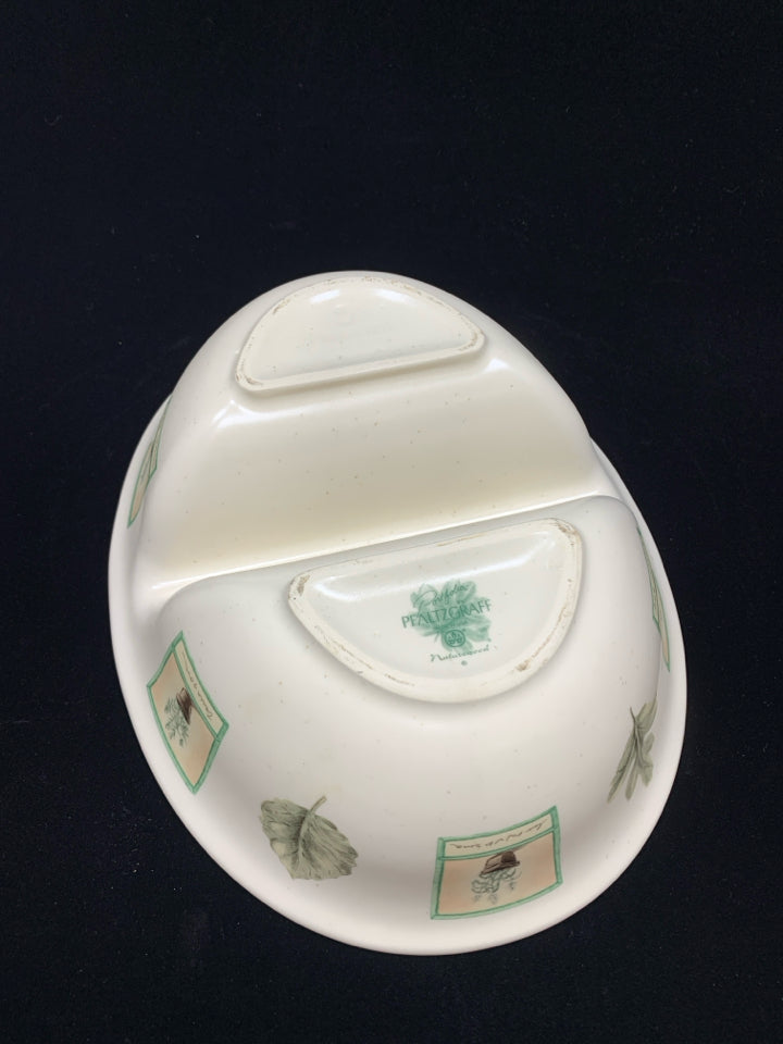 PFALTZGRAFF NATUREWOOD DIVIDED SERVING DISH.