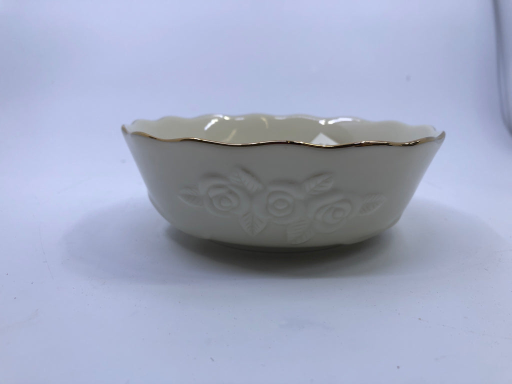 NEW LENOX ROSE BLOSSOM BOWL.