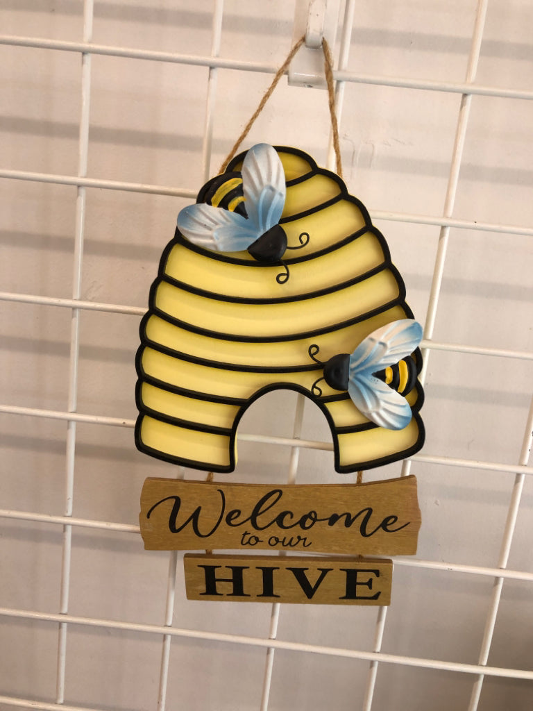WELCOME TO OUR HIVE WALL HANGING.