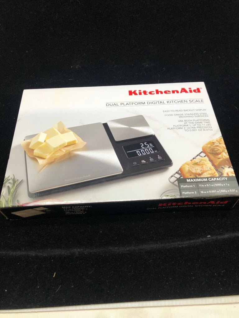 NIB DUAL PLATFORM DIGITAL KITCHEN SCALE