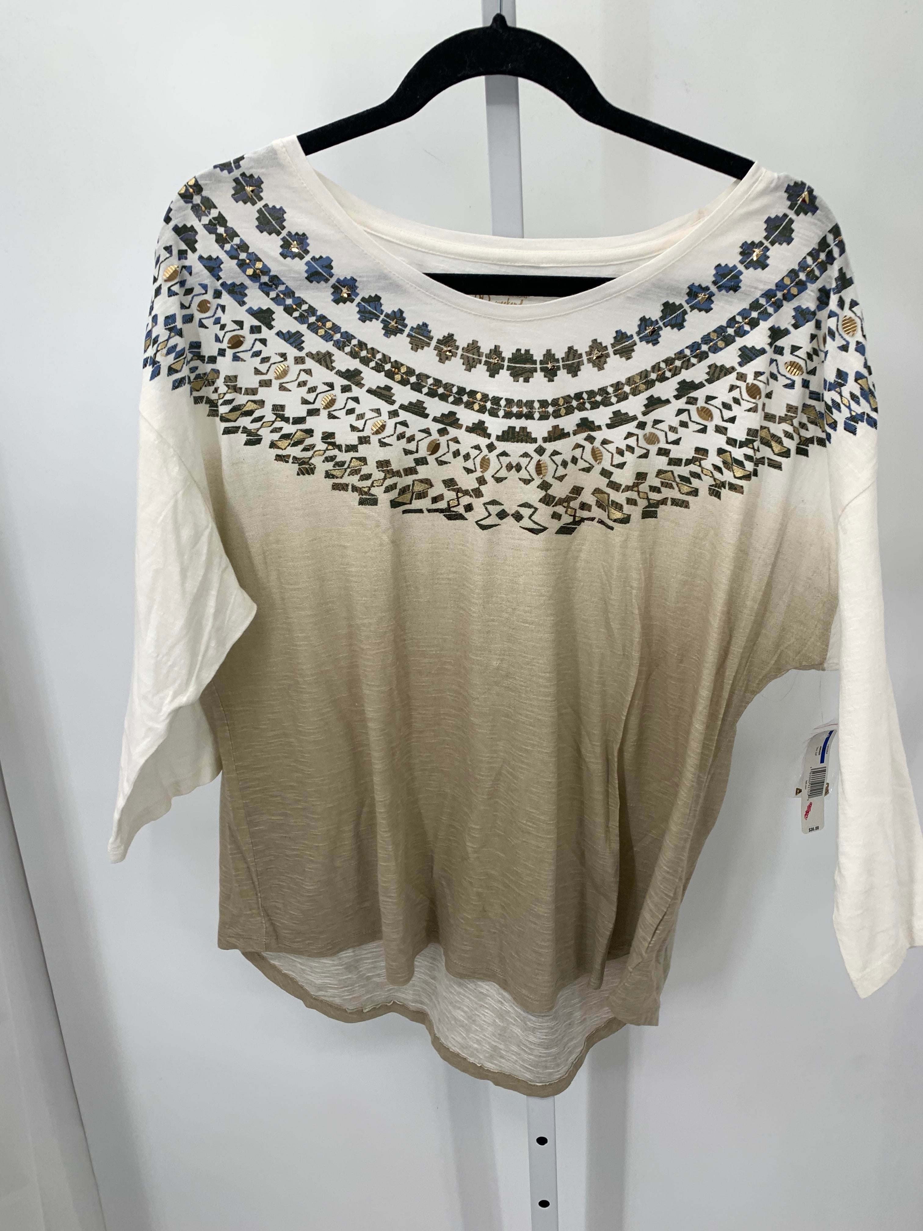 New Direction Size Extra Large Misses 3/4 Sleeve Shirt