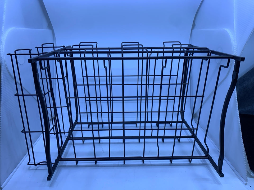 METAL CAN STORAGE RACK.