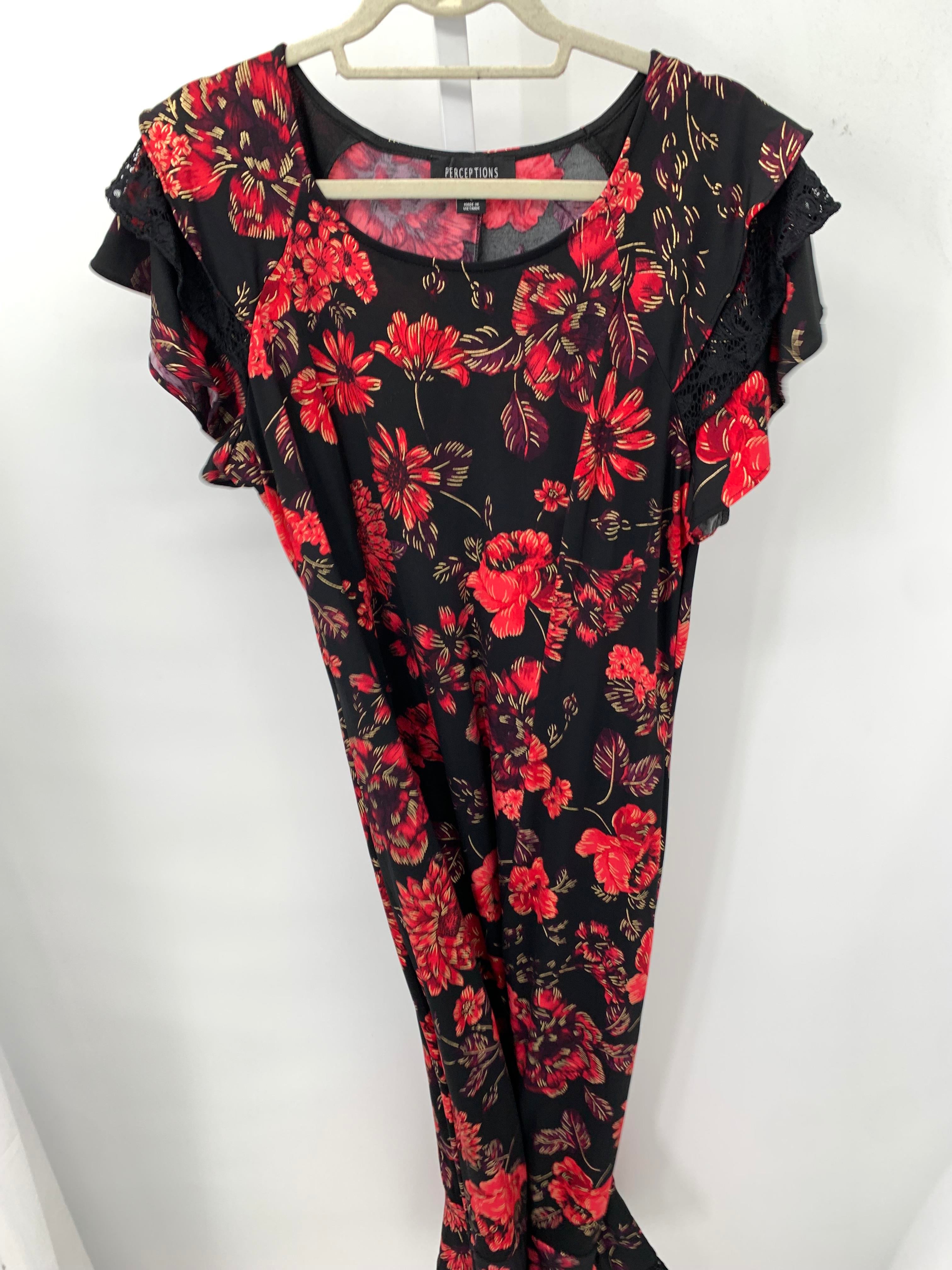 Perception Size Large Misses Short Sleeve Dress