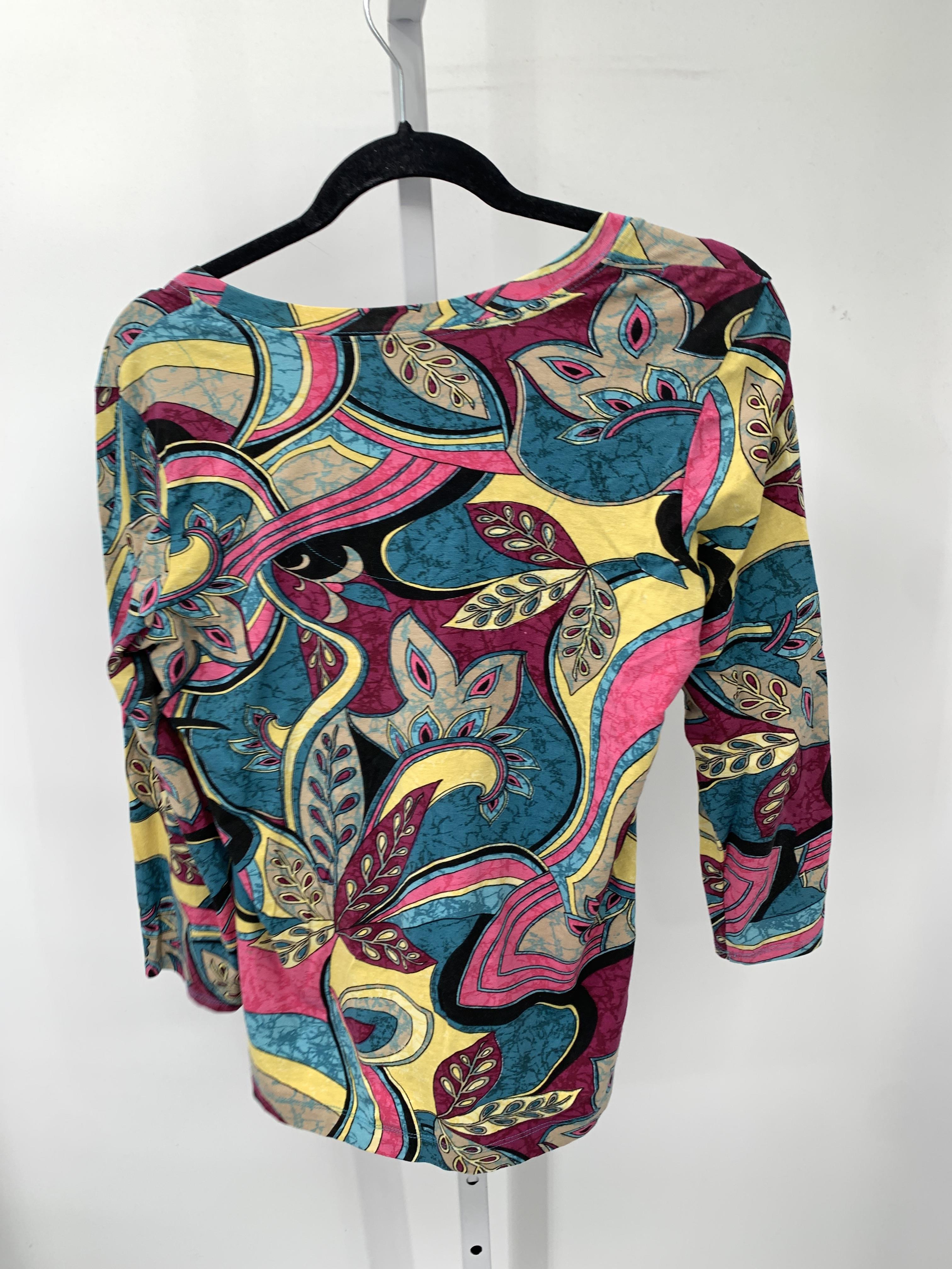 Chico's Size Small Misses 3/4 Sleeve Shirt