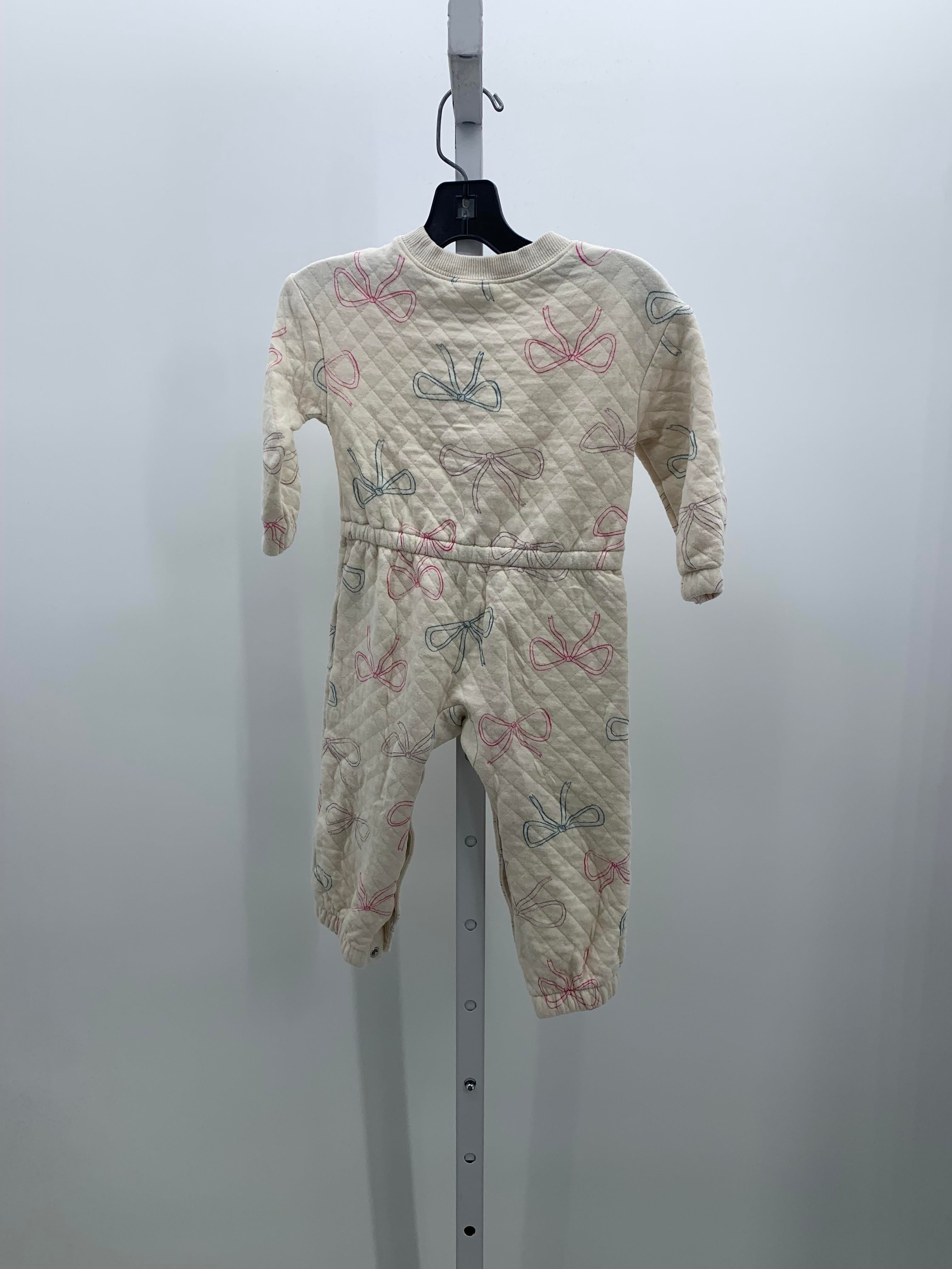 Carters Size 18 Months Girls Long Slv. Romper