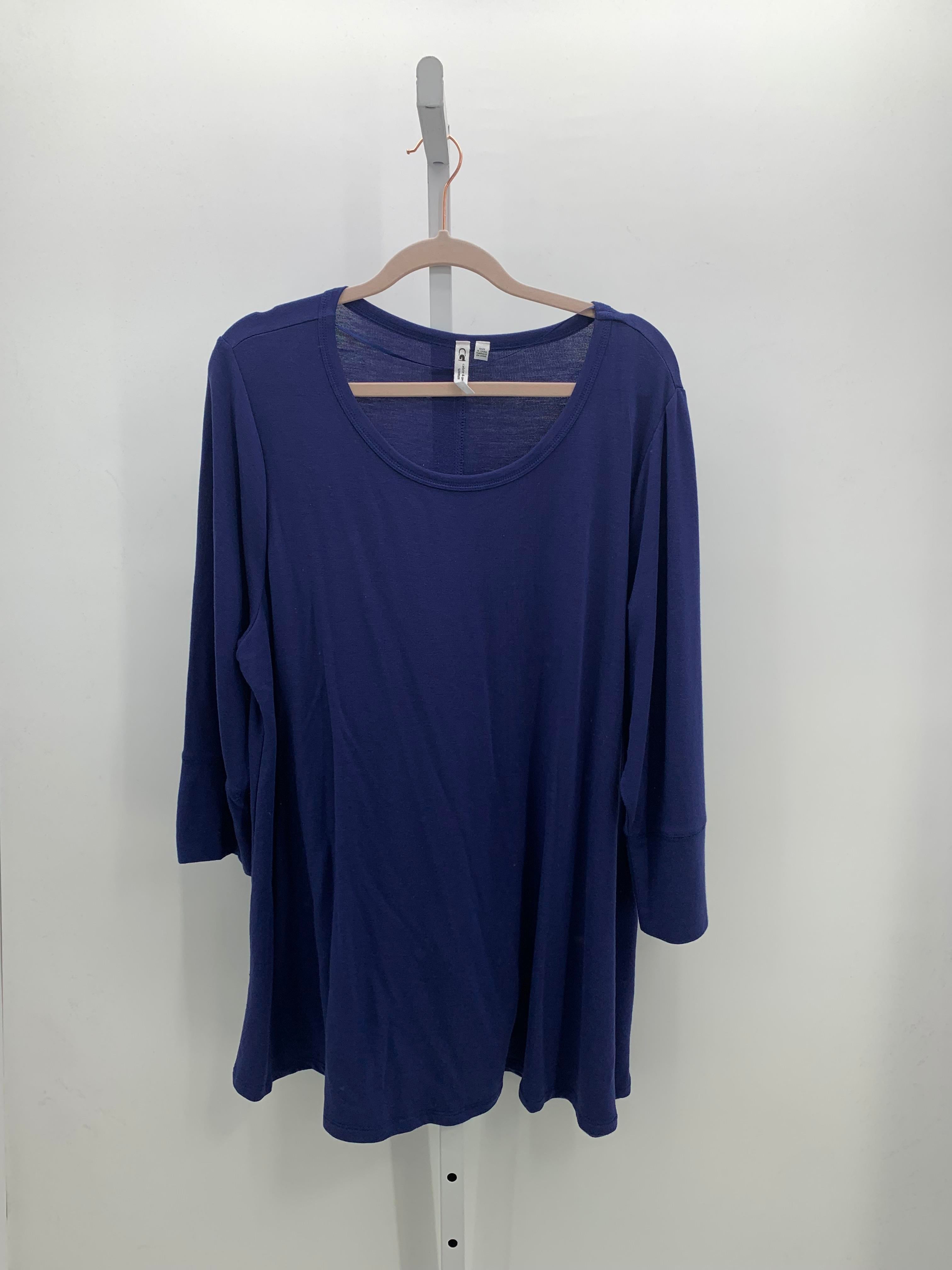 Cable & Gauge Size 2X Womens 3/4 Sleeve Shirt