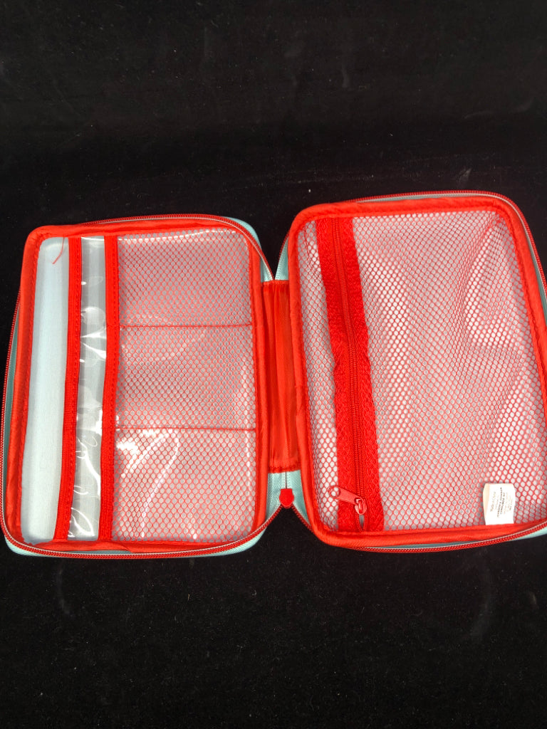 TEAL FIRST AID CARRYING CASE.