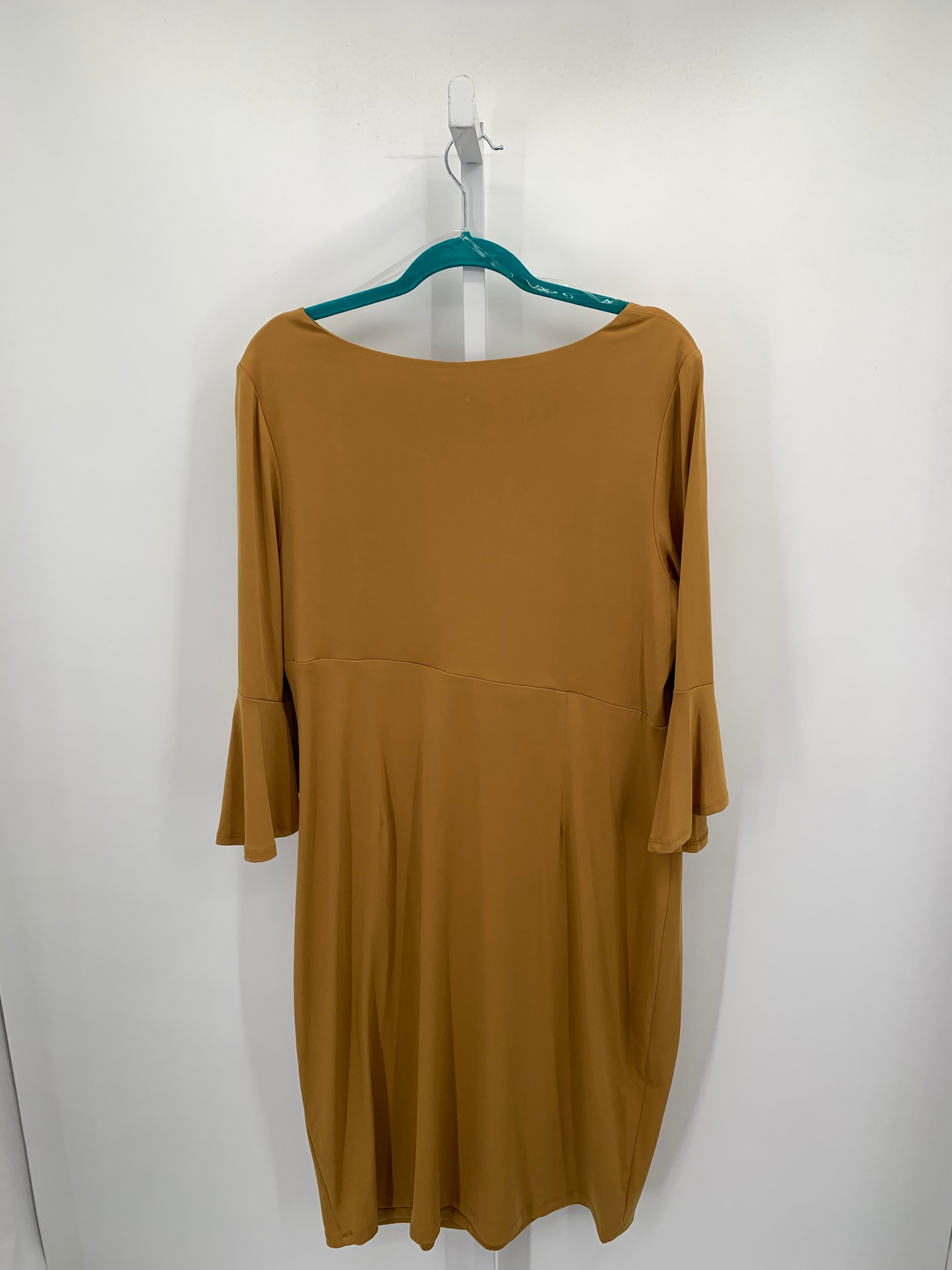 connected apparel Size 16 W Womens 3/4 Sleeve Dress