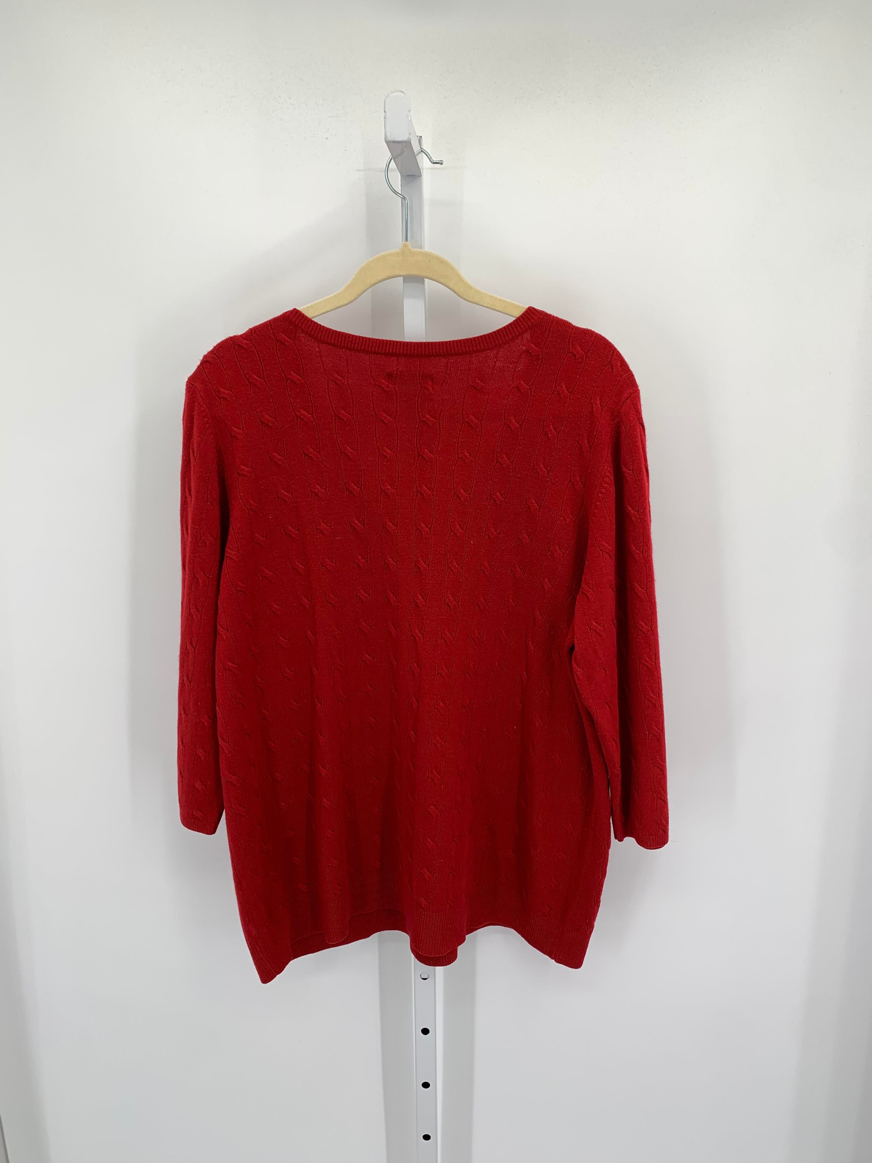 Avenue Size 22/24 W Womens Long Slv Sweater