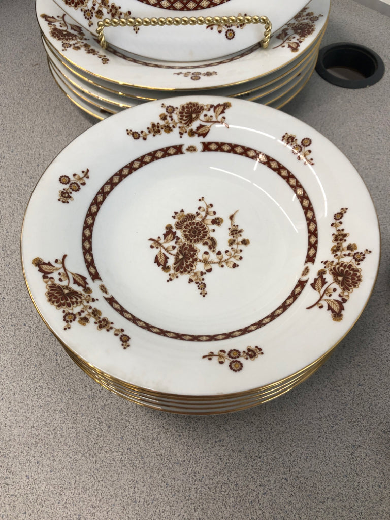 24PC FALL FLORAL CHINA SET - LILING - SRV FOR 6.