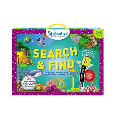 Skillmatics Educational Game: Search and Find | Reusable Activity Mats with 2 Dr