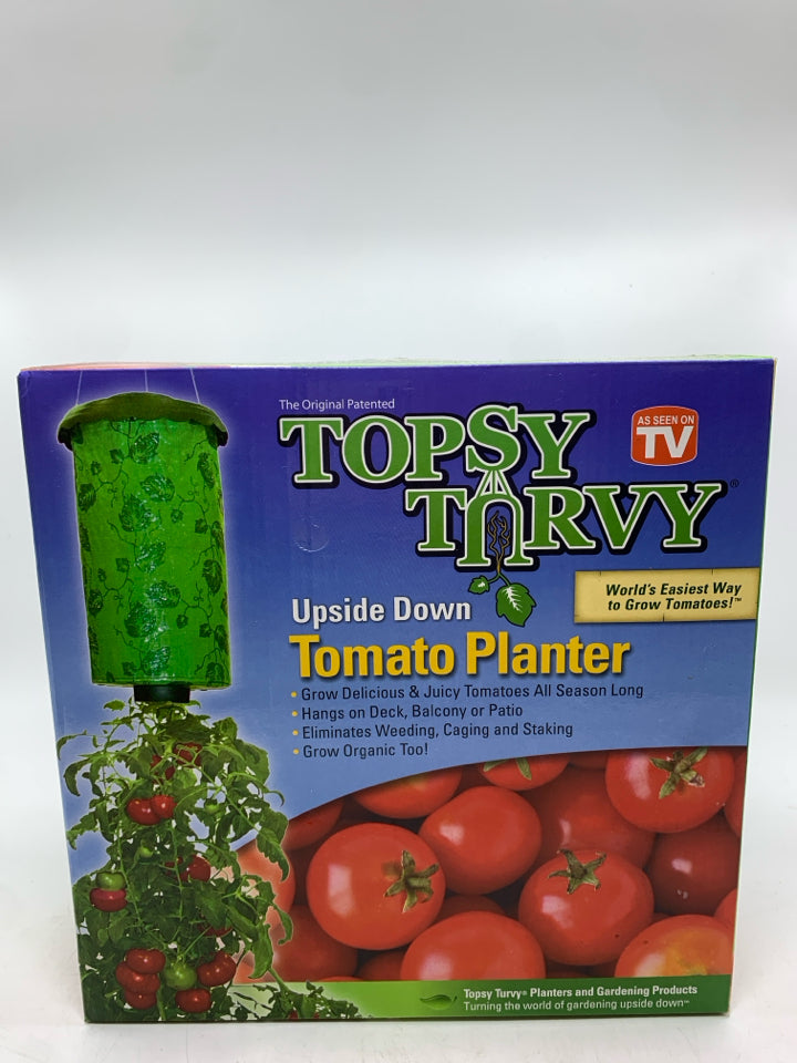 NIB TOPSY TURVY TOMATO PLANTER.