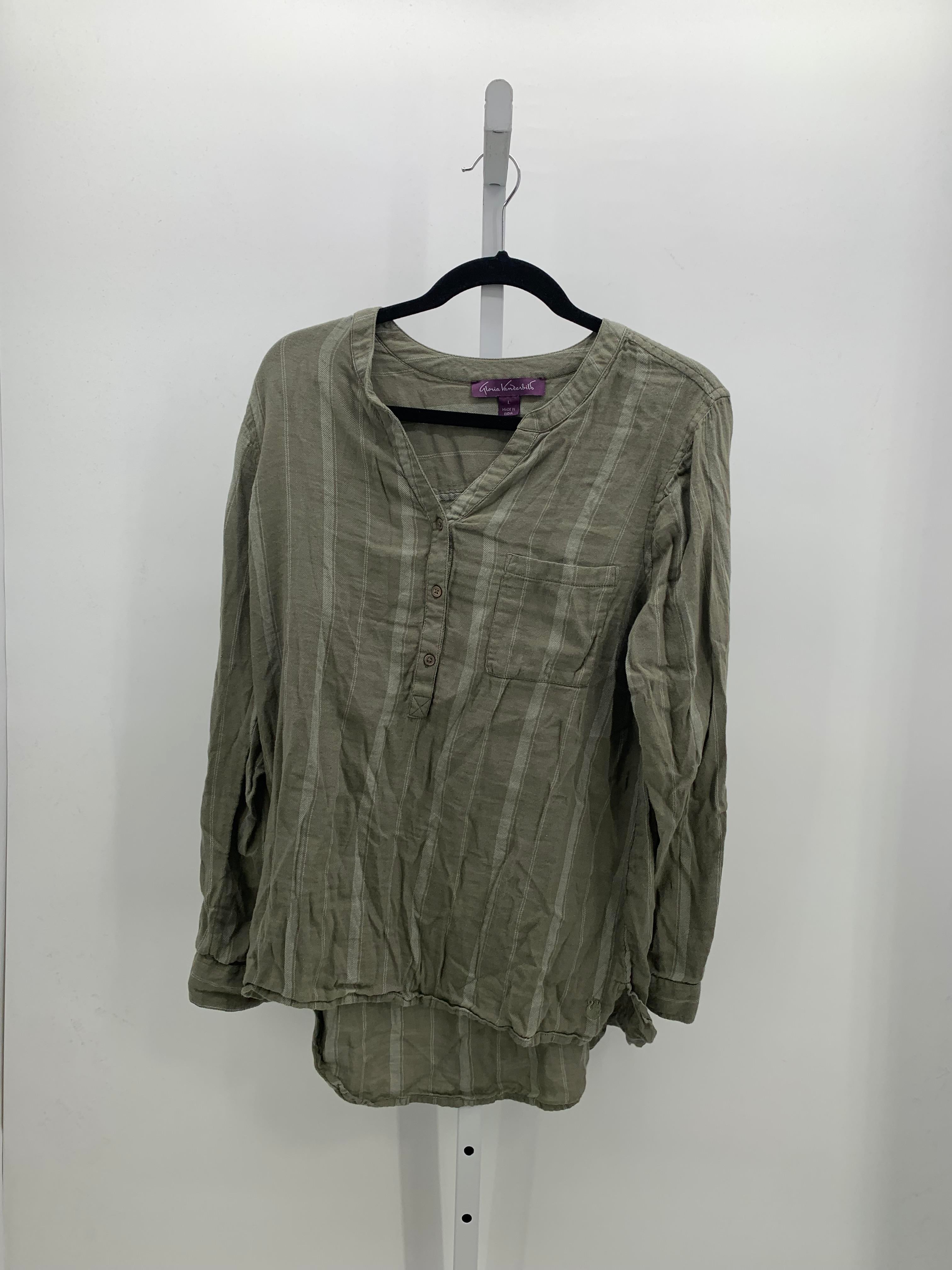 Gloria Vanderbilt Size Large Misses Long Sleeve Shirt