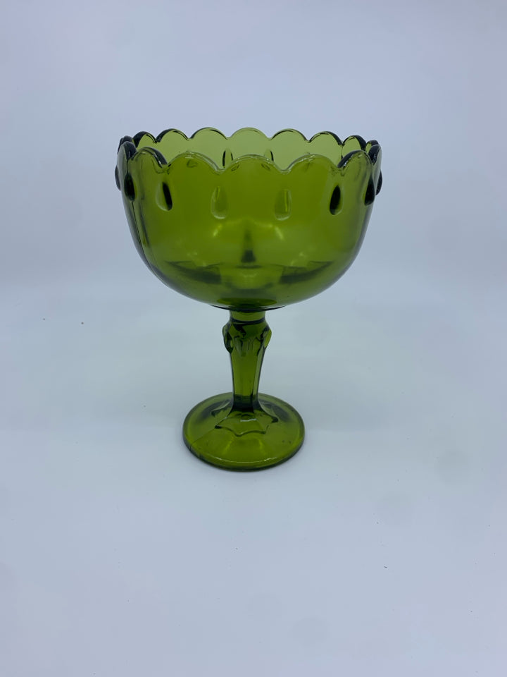 VTG FOOTED GLASS PLANTER