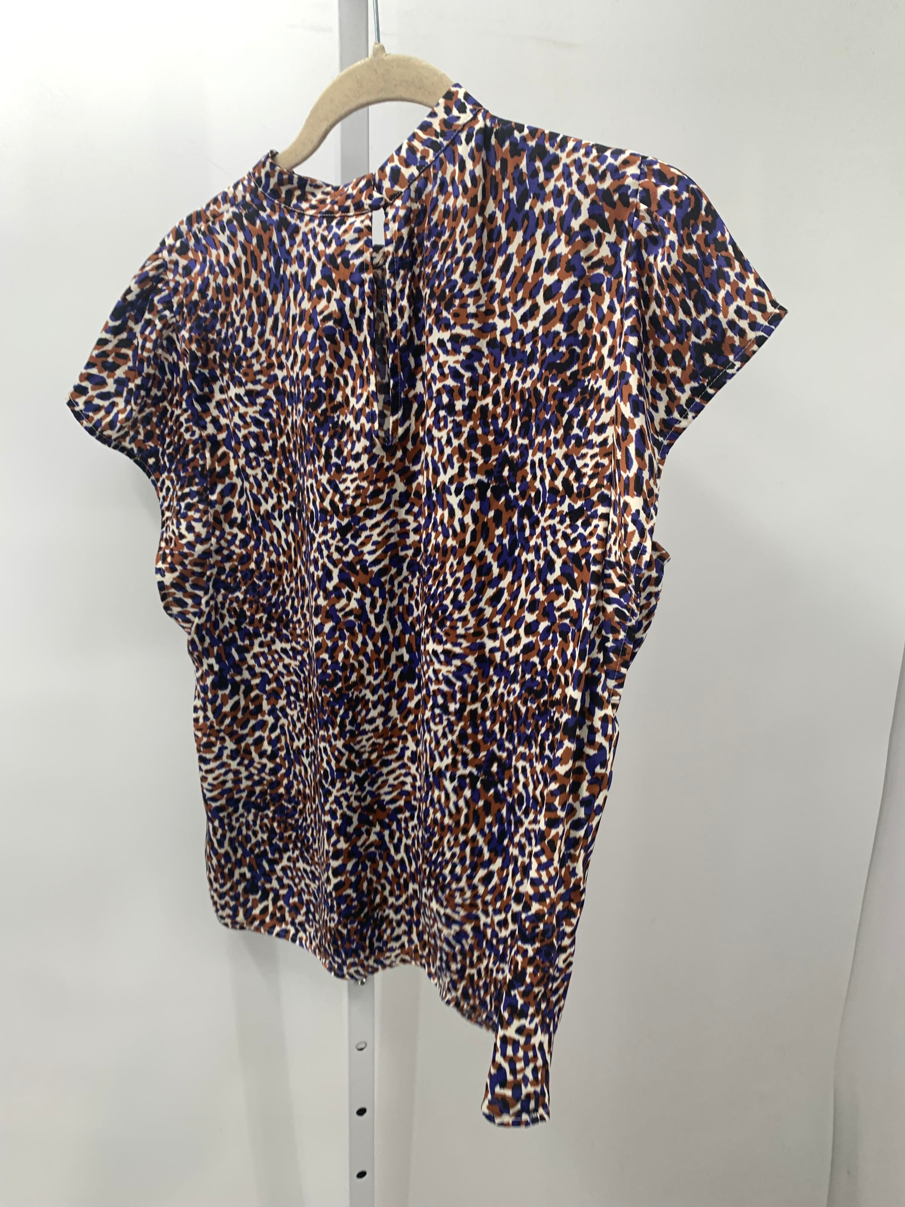 Nine West Size Large Misses Short Sleeve Shirt