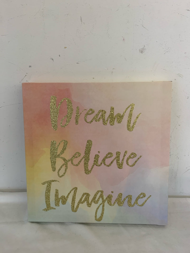 DREAM TIE DYE CANVAS WALL ART.