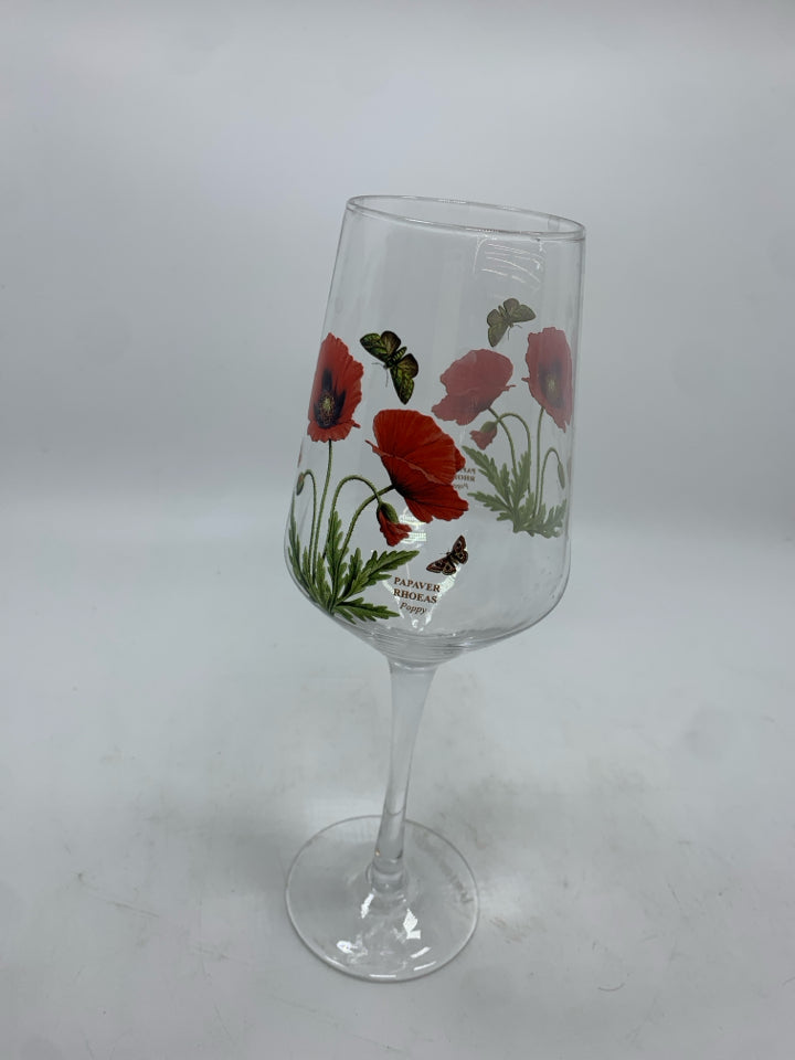 4 PORTMEIRION WINE GLASSES.