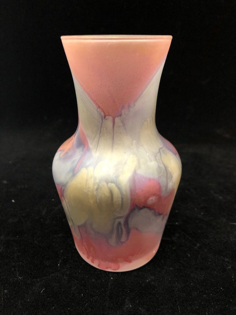 VTG AL-RAMA HAND PAINTED SMALL VASE.