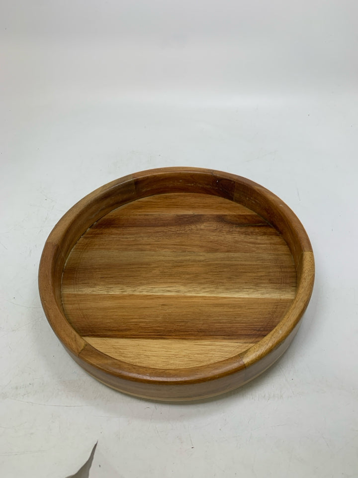 SMALL WOOD LAZY SUSAN.