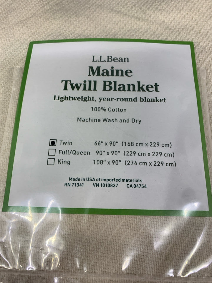 NIP MAINE TWILL BLANKET CREAM.