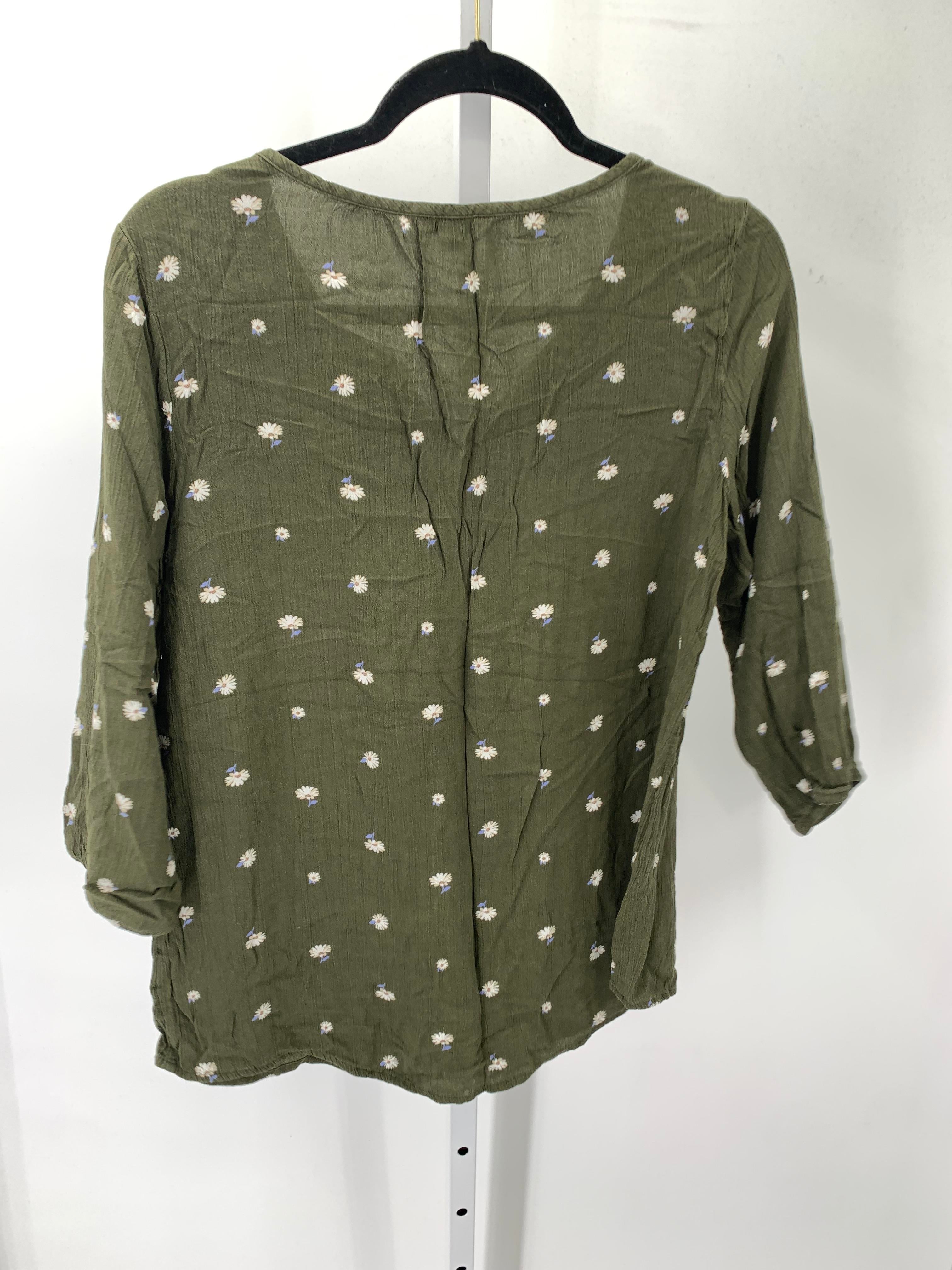 Sonoma Size Medium Misses 3/4 Sleeve Shirt