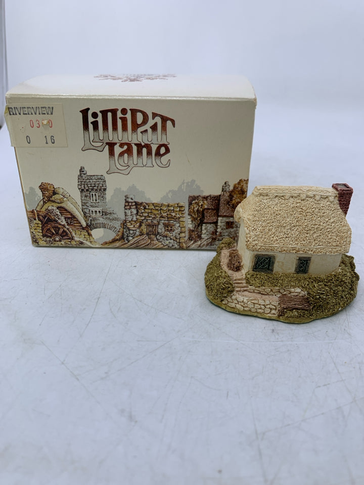 MINI LILLIPUT LANE COTTAGE RIVERVIEW W/ BOX.
