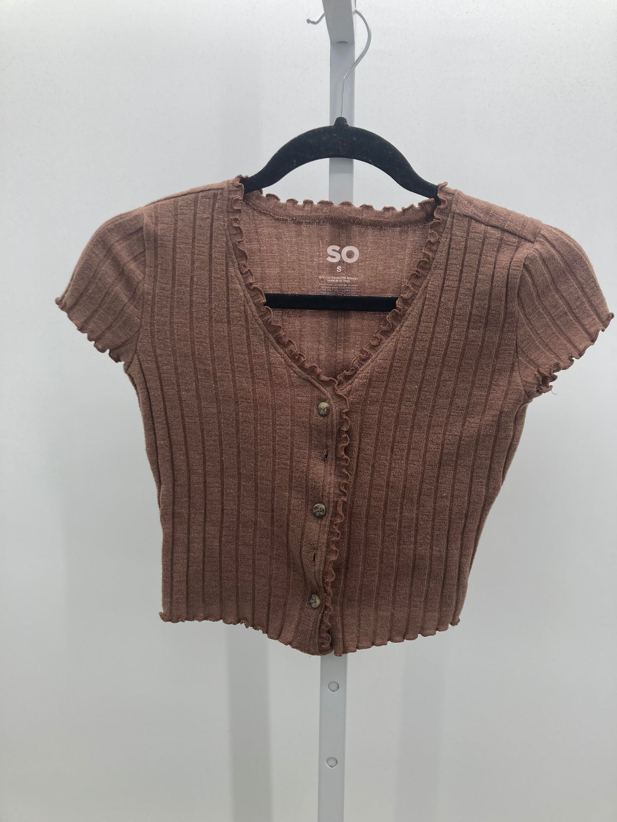 SO Size Small Juniors Short Sleeve Shirt