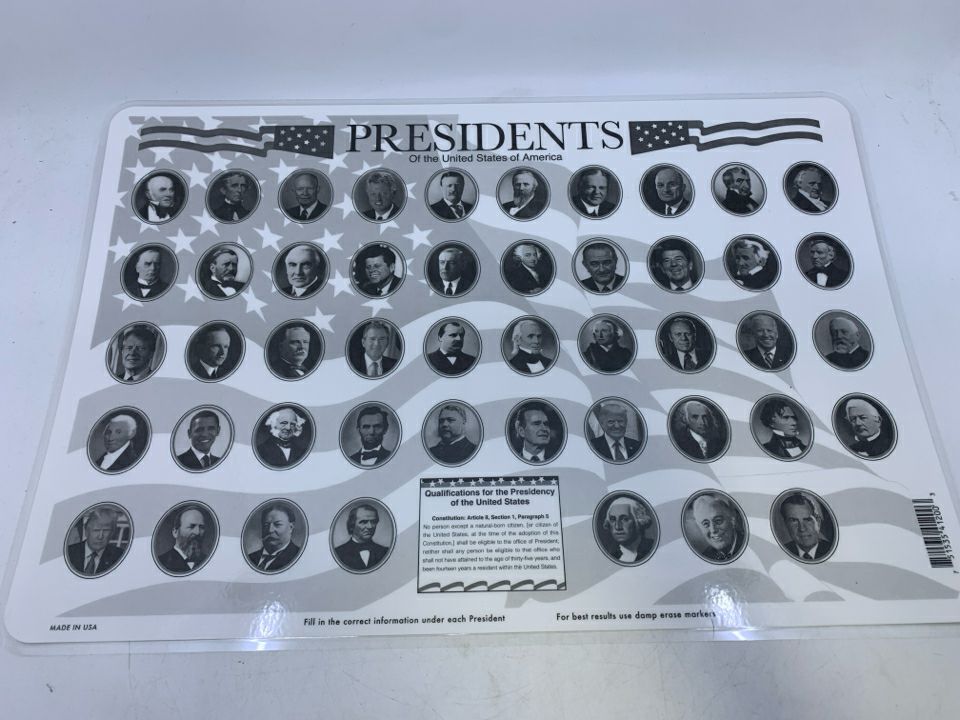 Presidents Placemat - PRS-1