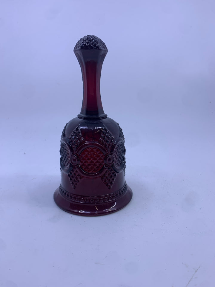 VTG CRANBERRY GLASS BELL.