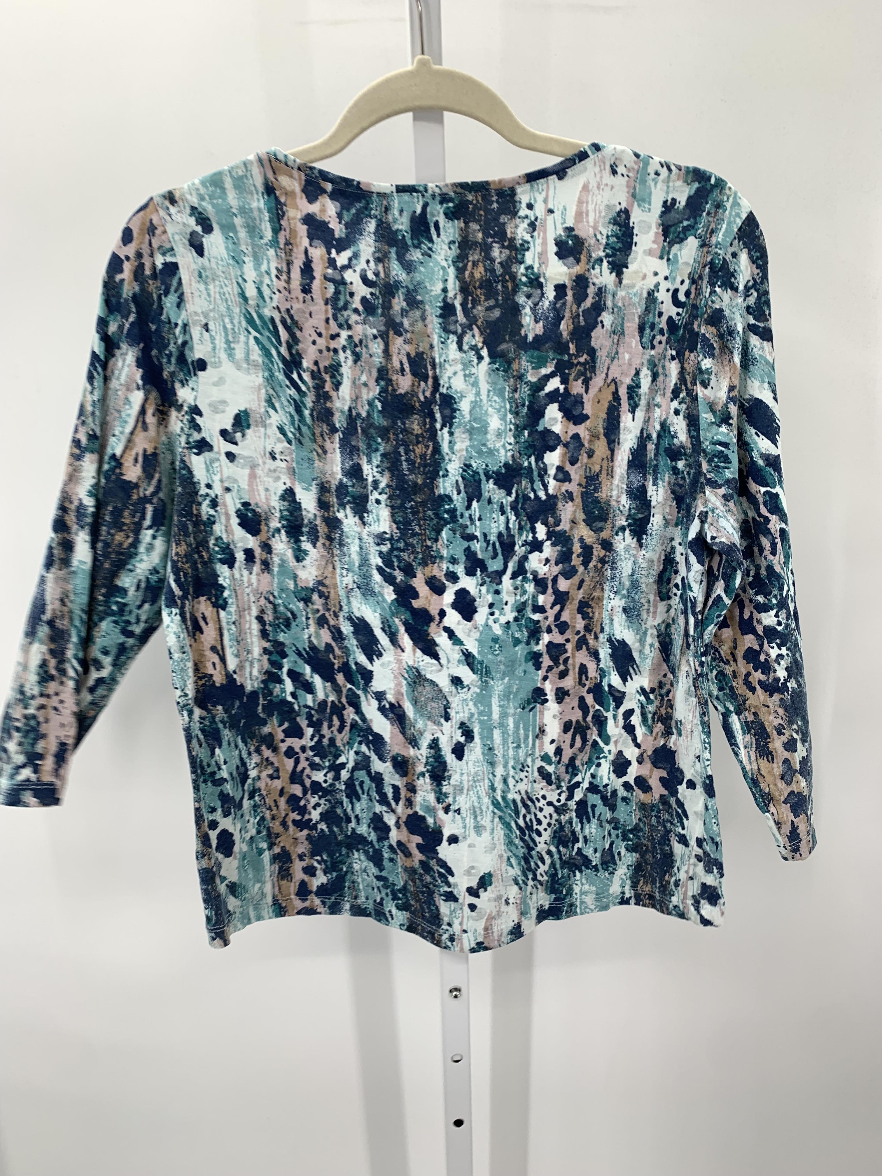 Chico's Size Small Misses 3/4 Sleeve Shirt