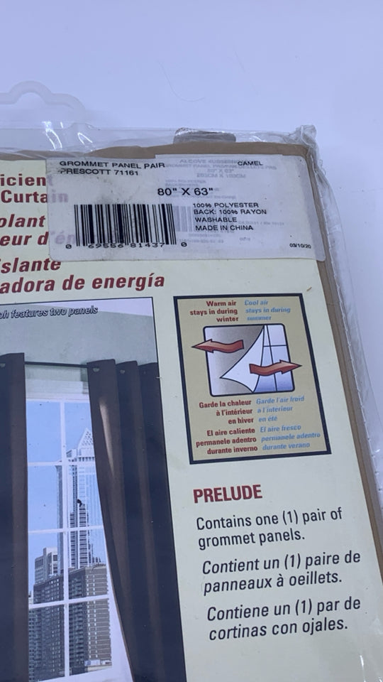 BROWN THERMAL LOGIC CURTIAN PANEL.