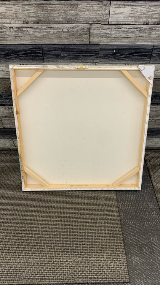 WHITE PAINTED HORSE CANVAS.