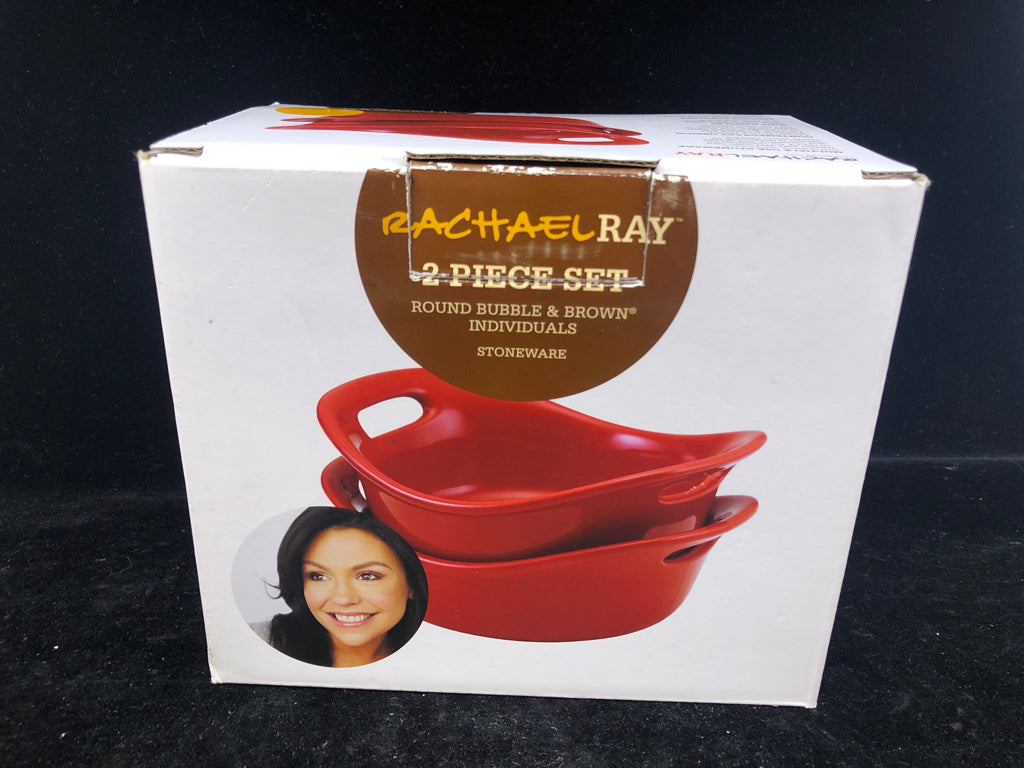 NIB RACHEL RAY 2PC INDIVIDUAL STONEWARE SET.