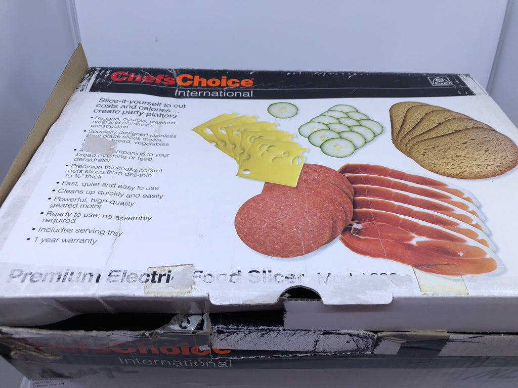 NIB PREMIUM ELECTRIC FOOD SLICER.