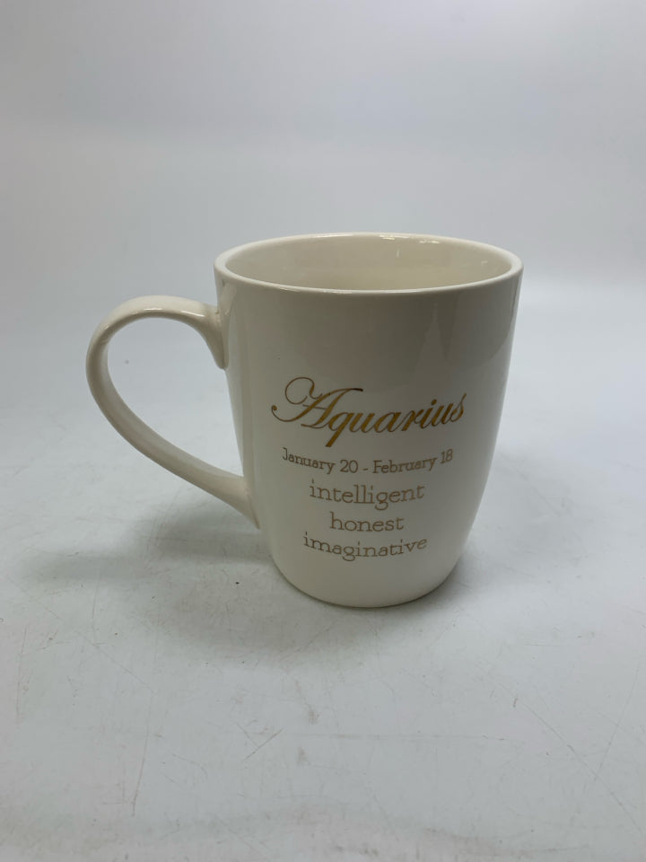 AQUARIUS MUG GOLD DETAILS.