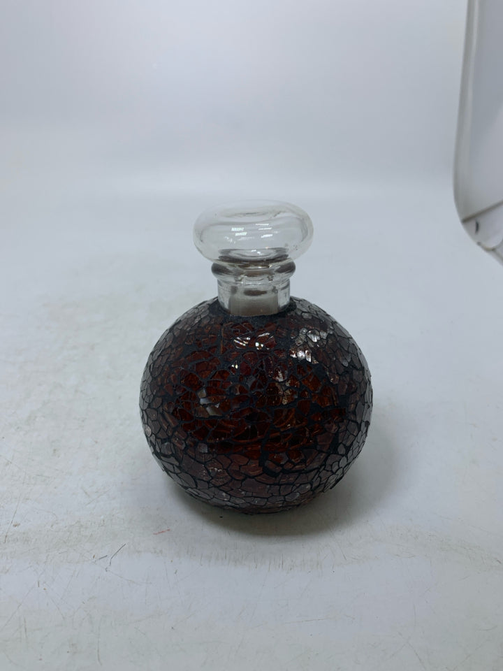 MOSAIC GLASS SMALL SPHERE BOTTLE.