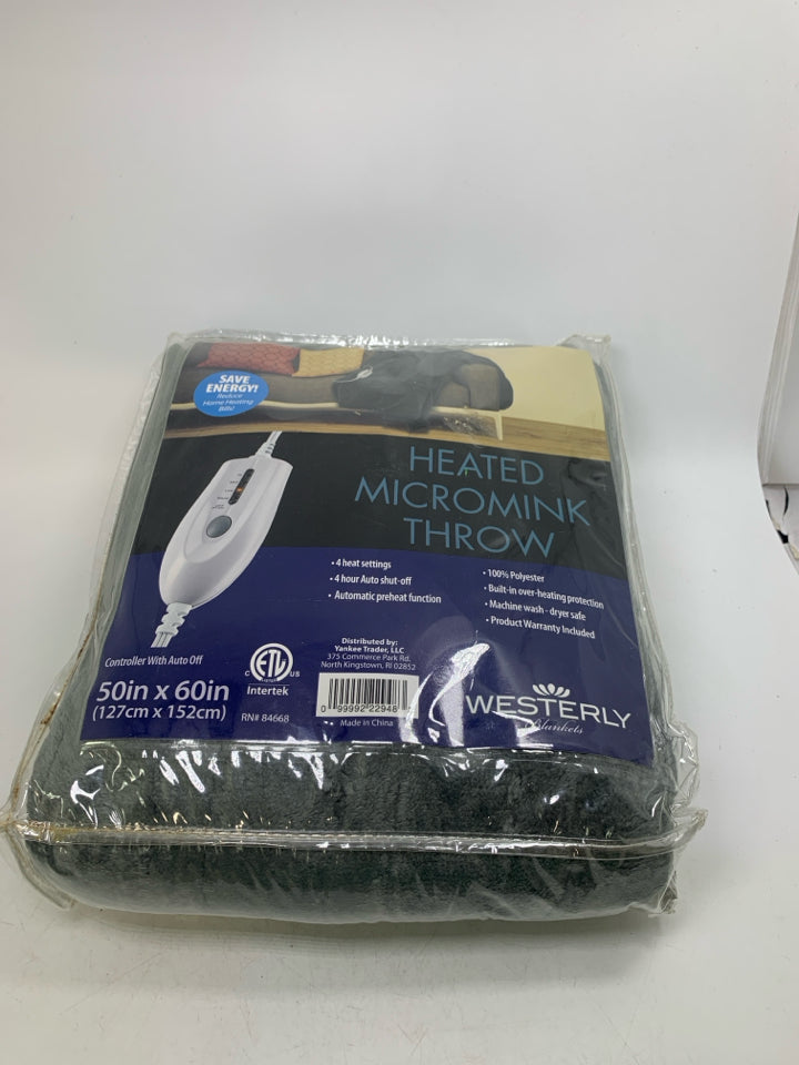 NIP WESTERLY HEATED MICROMINK THROW.