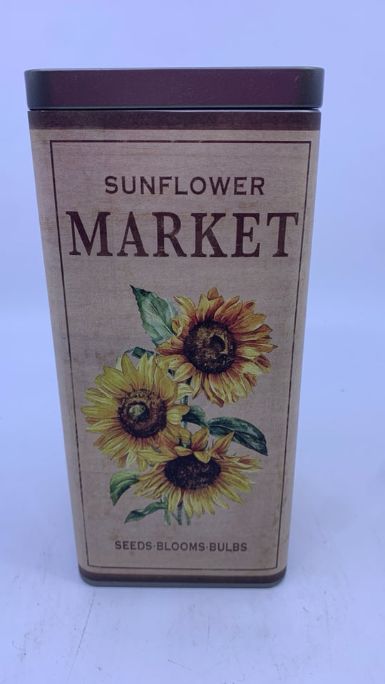 SUNFLOWER MARKET RECTANGLE TIN.