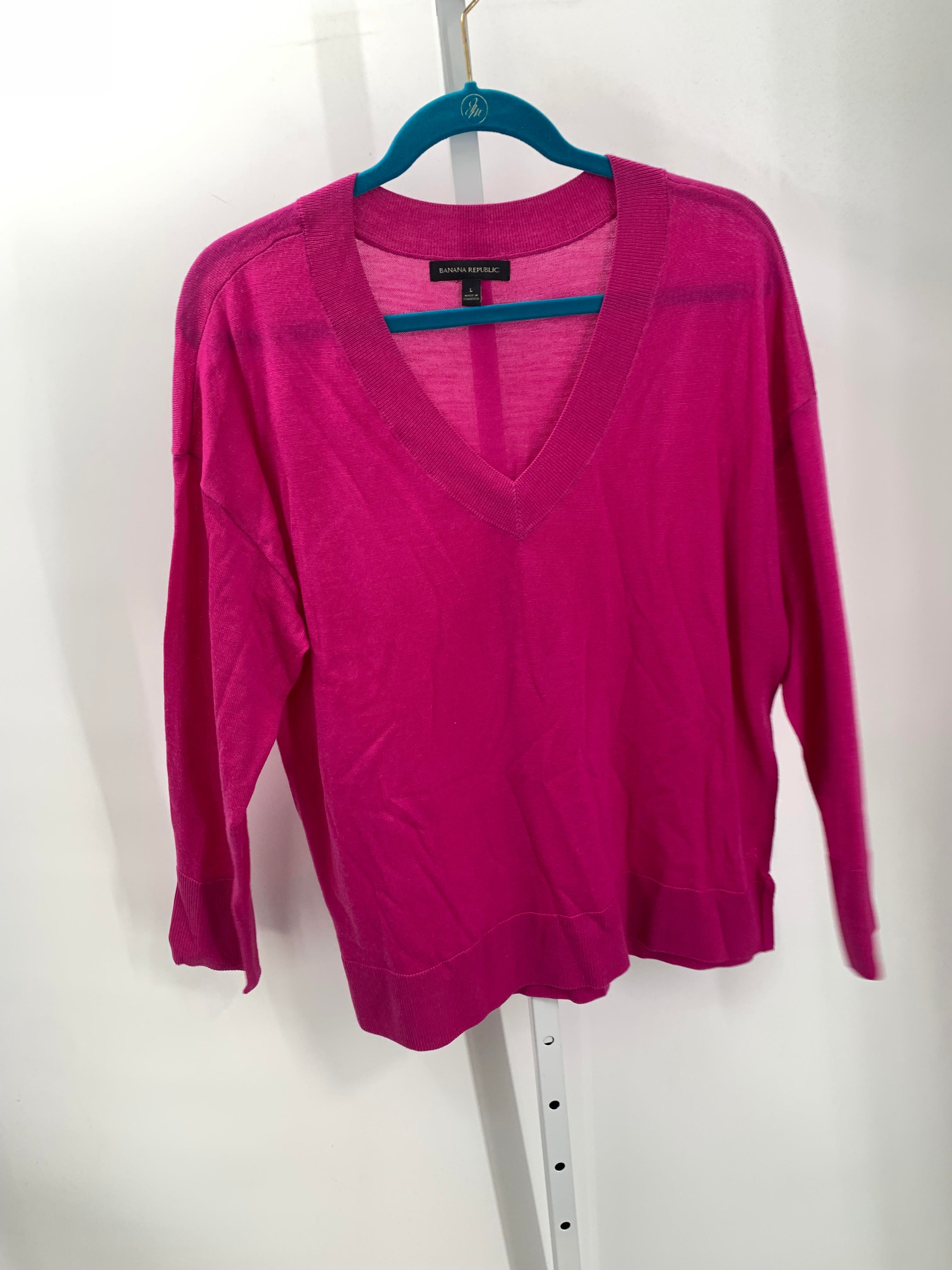 Banana Republic Size Large Misses Long Slv Sweater