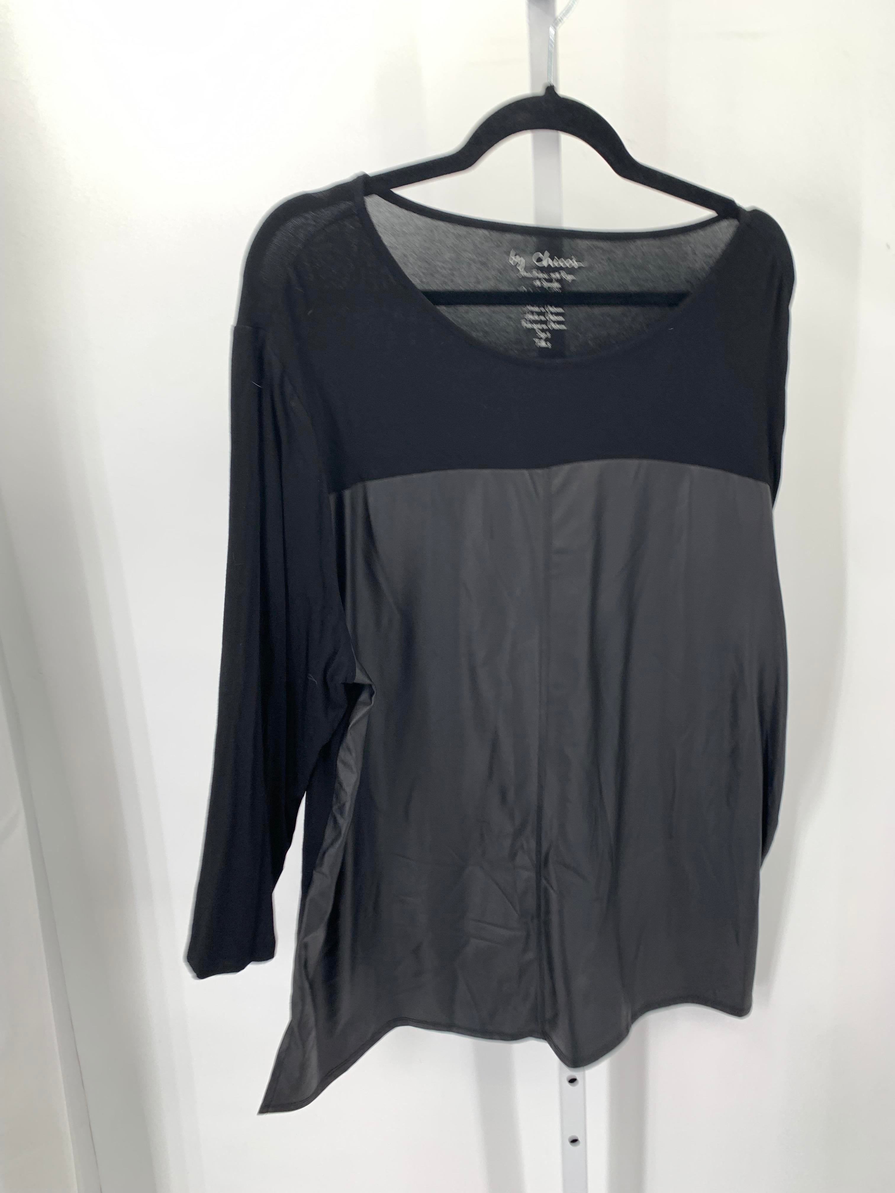 Chico's Size Large Misses 3/4 Sleeve Shirt