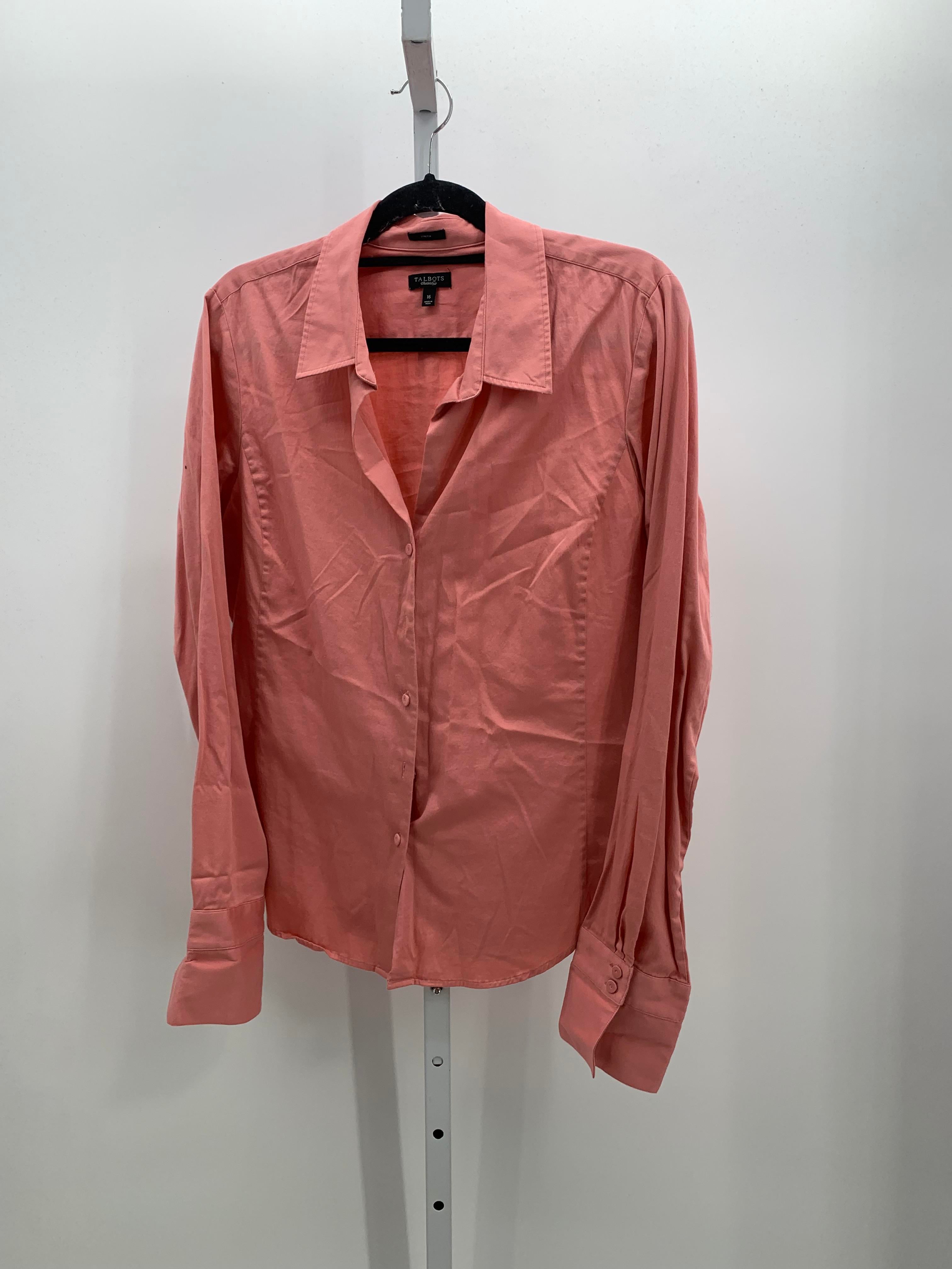 Talbots Size 16 Misses Long Sleeve Shirt