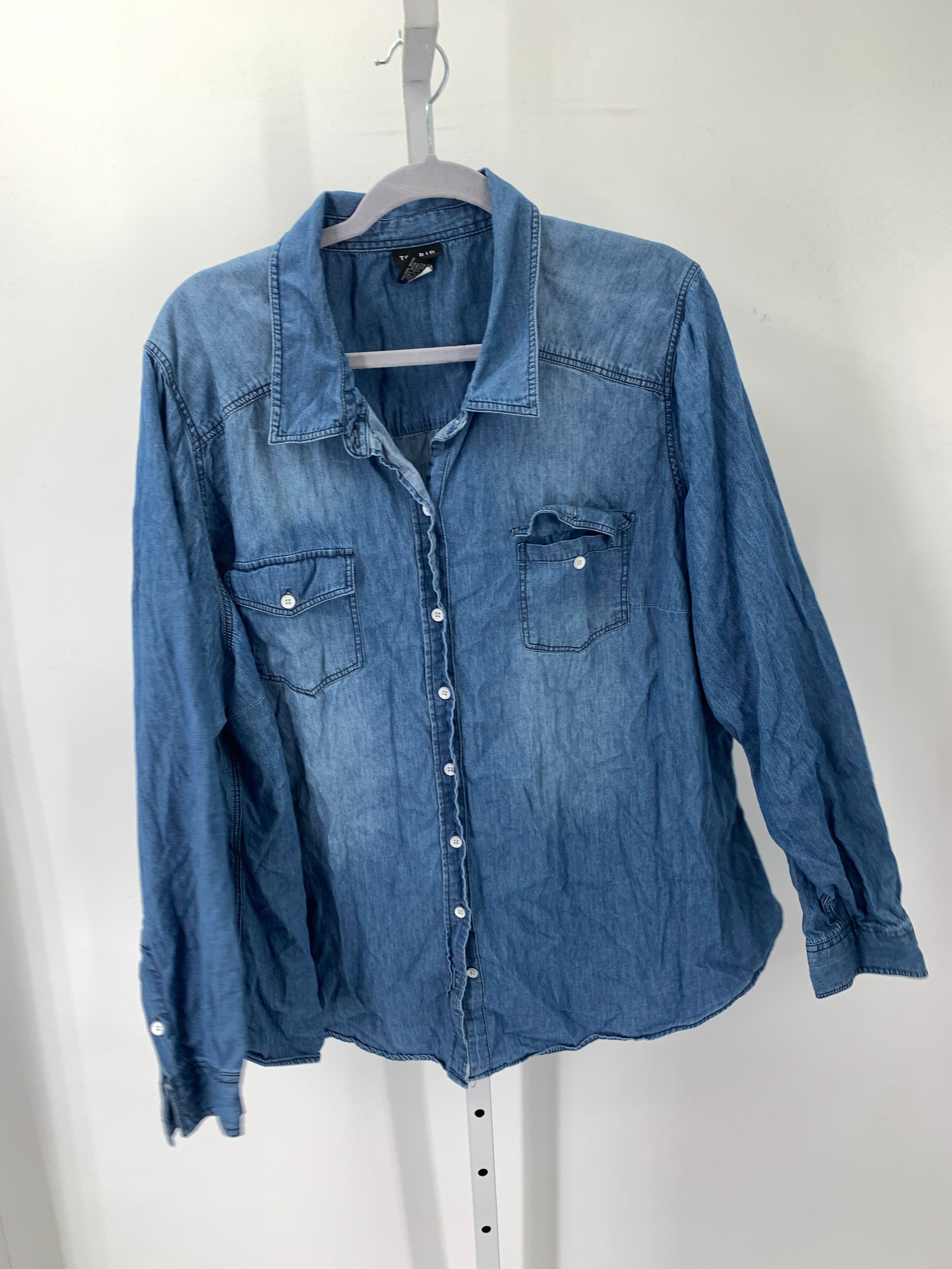 Torrid Size 3X Womens Long Sleeve Shirt