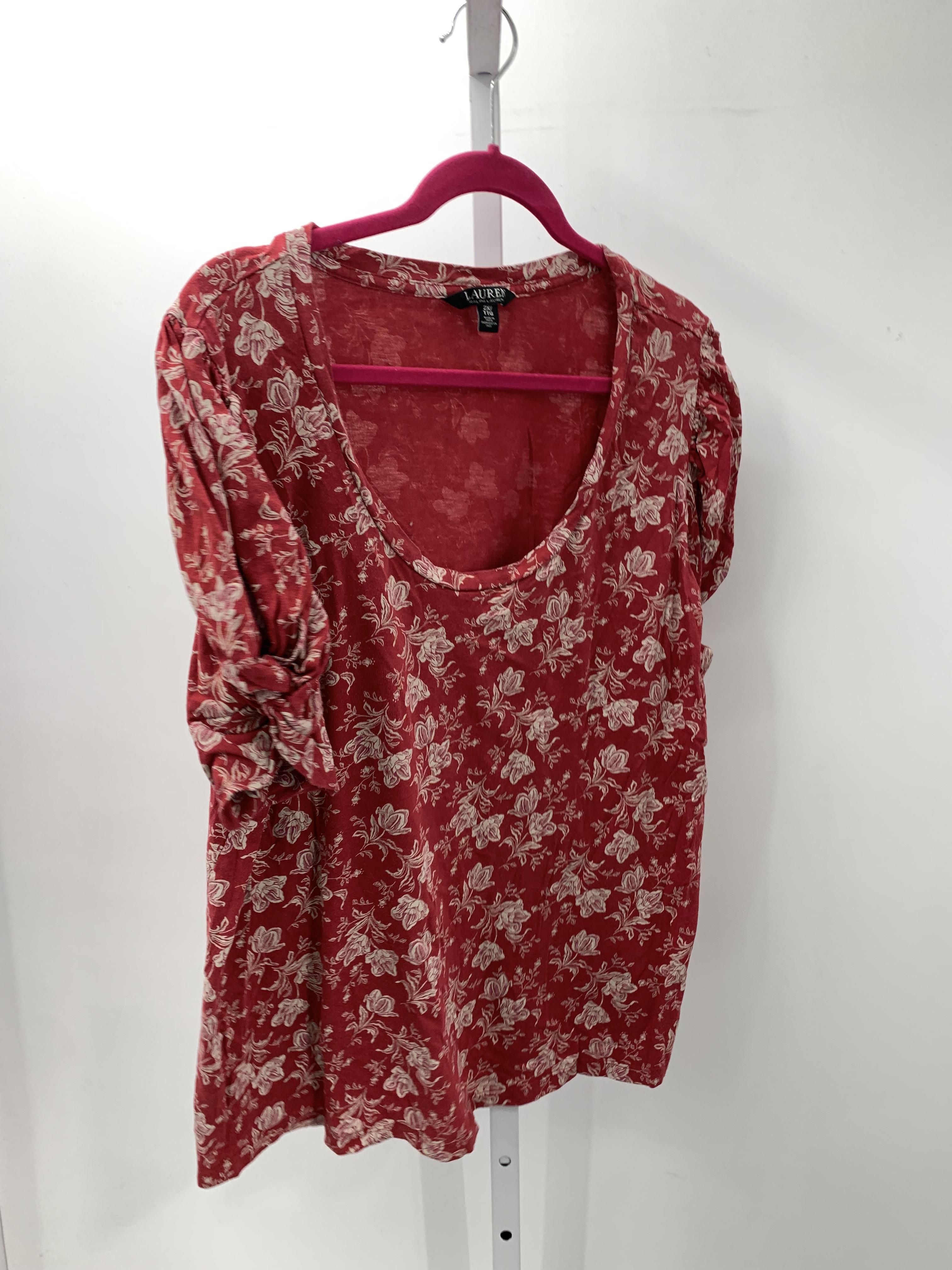 Ralph Lauren Size 2X Womens Short Sleeve Shirt