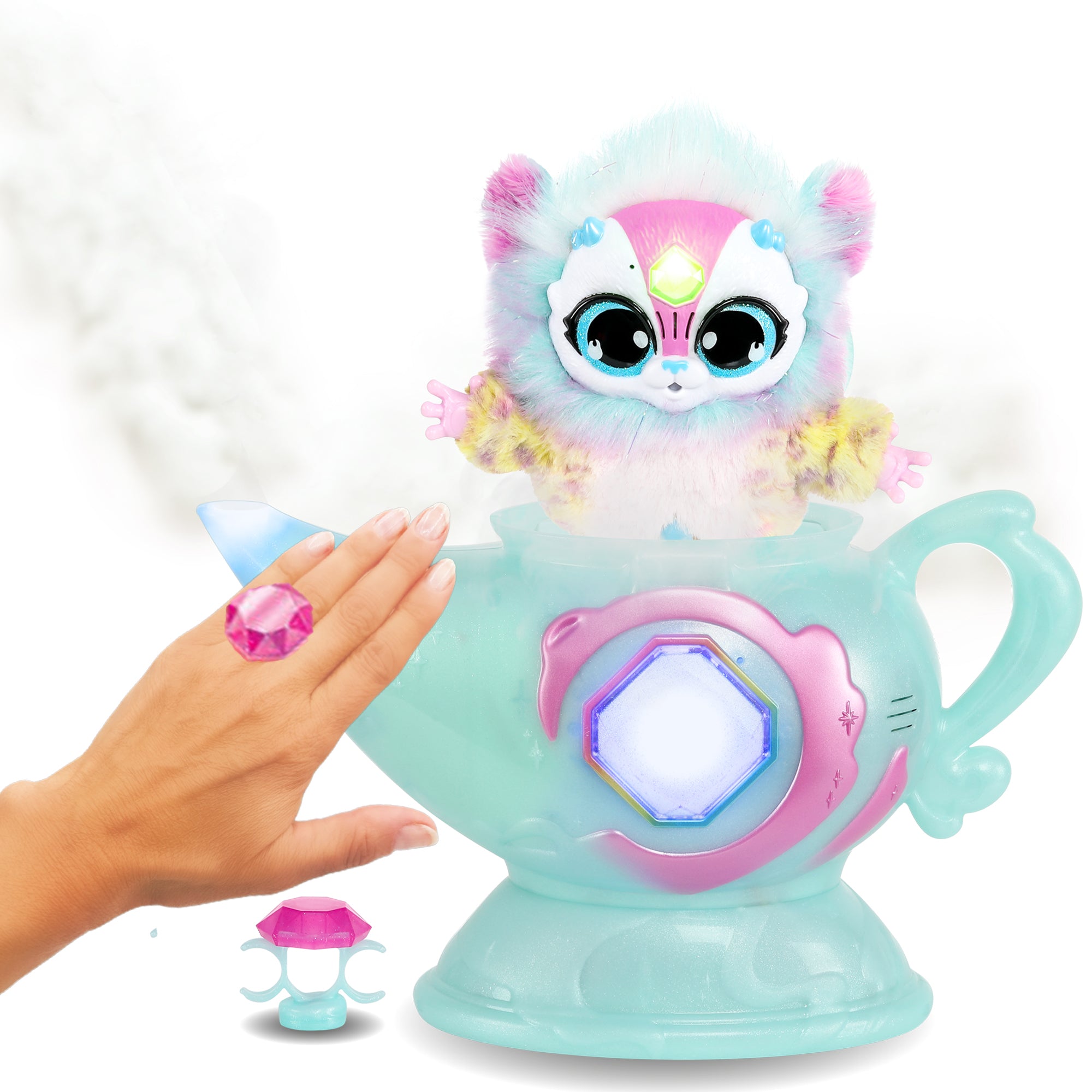 Magic Mixies Magic Genie Lamp with Interactive 8 Inch Rainbow Magic Plush  Ages